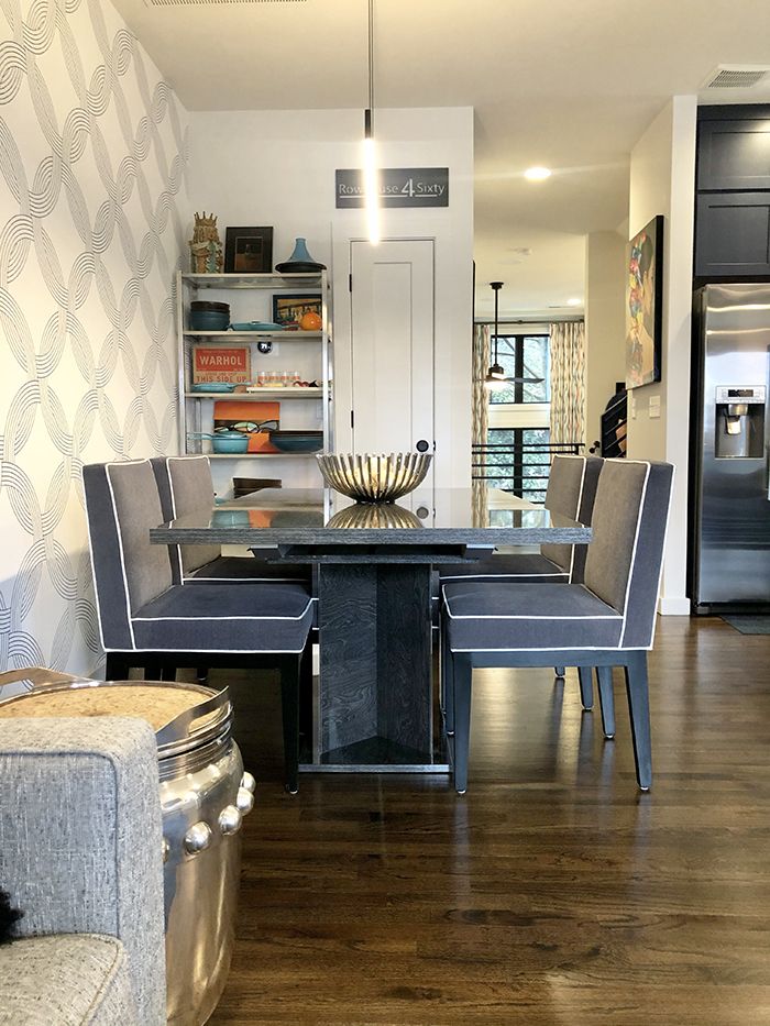 NoDa townhouse home tour dining room