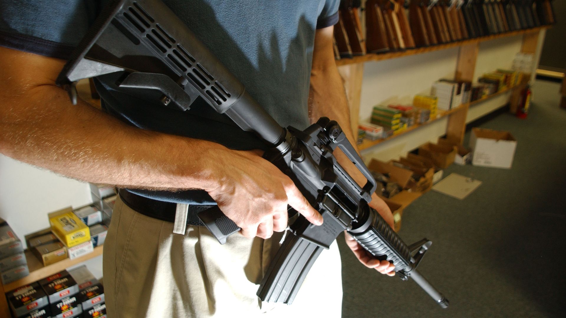 An AR-15.