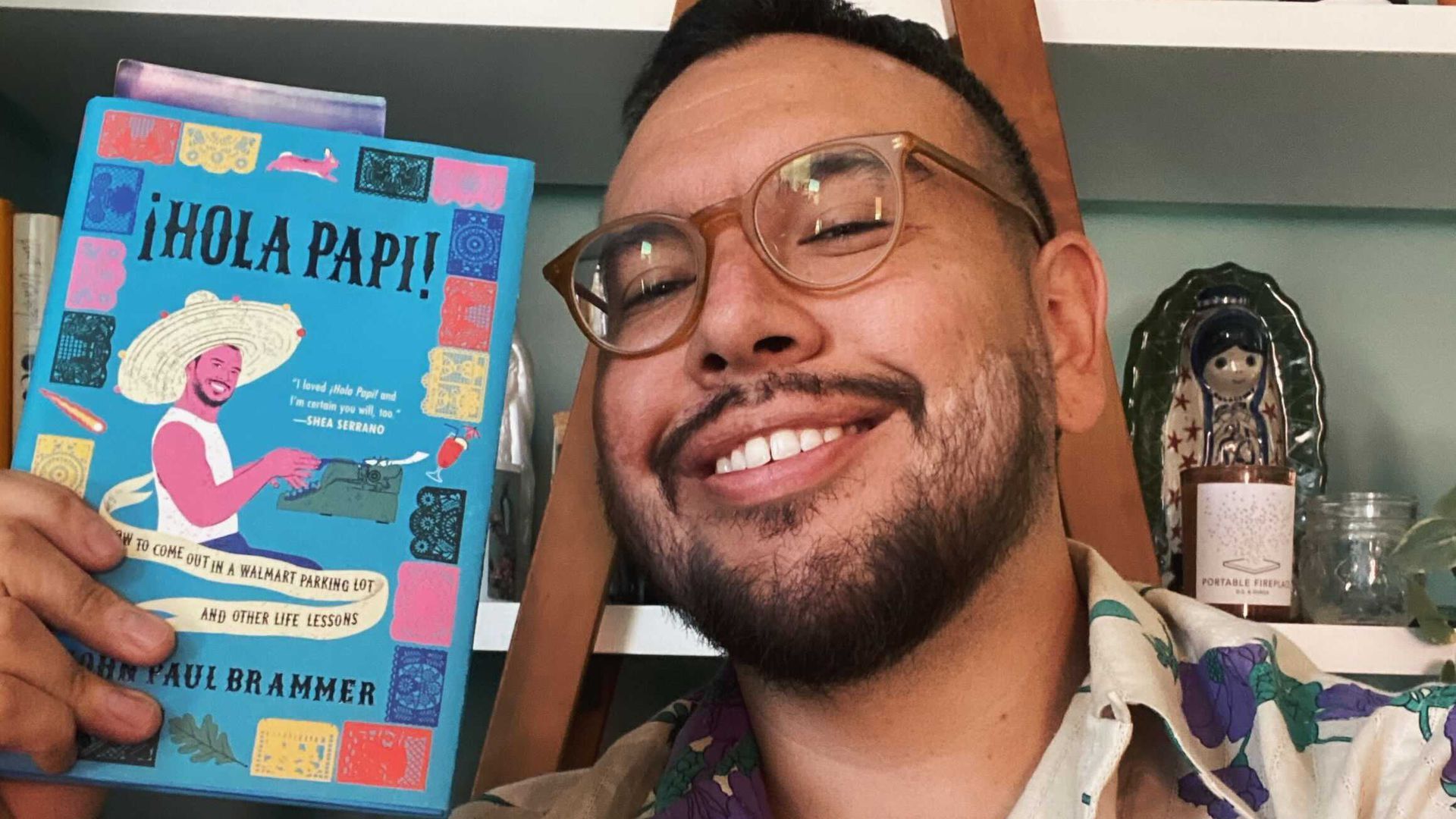 John Paul Brammer with his book.