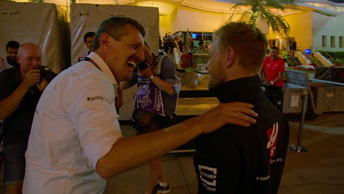 guenther steiner haas principal formula one kevin magnussen driver