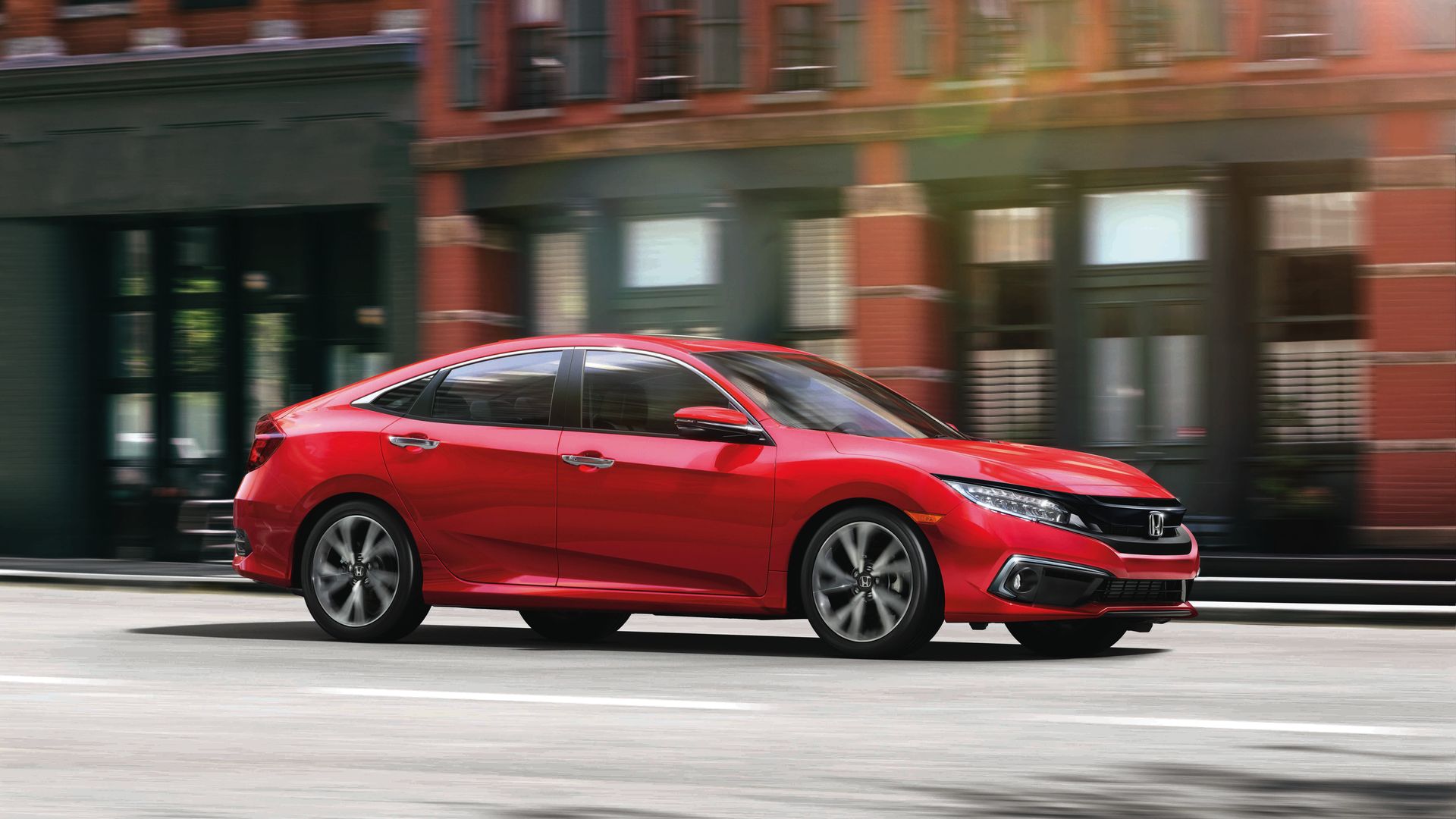 image of red 2019 Honda Civic sedan