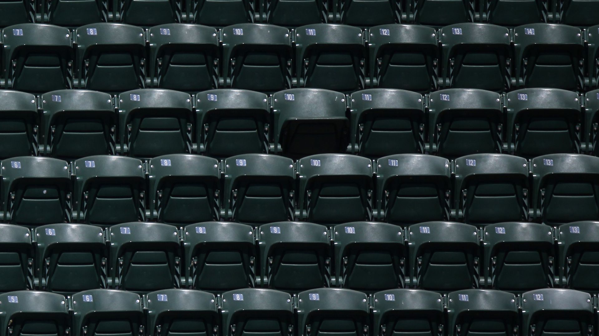 Empty stadium seats