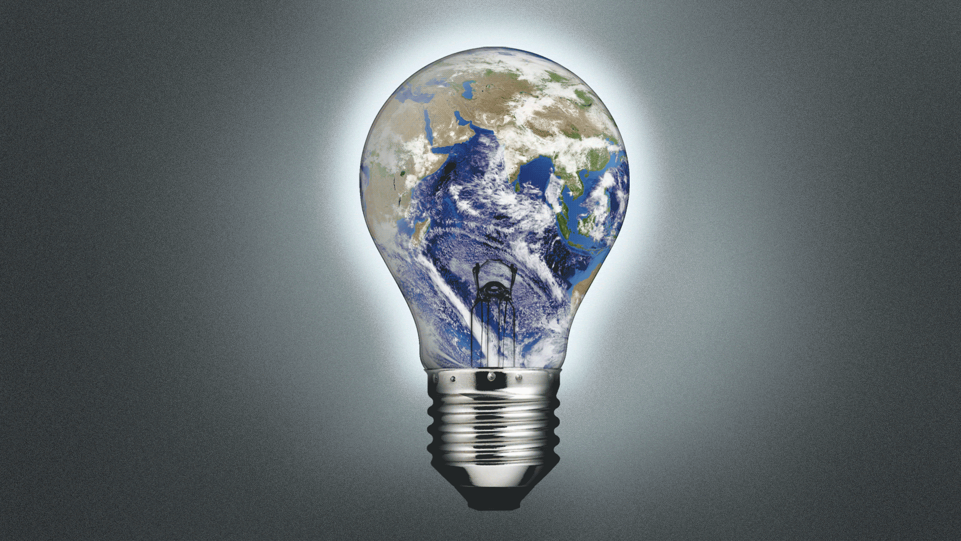 An illustration of a light bulb flickering.