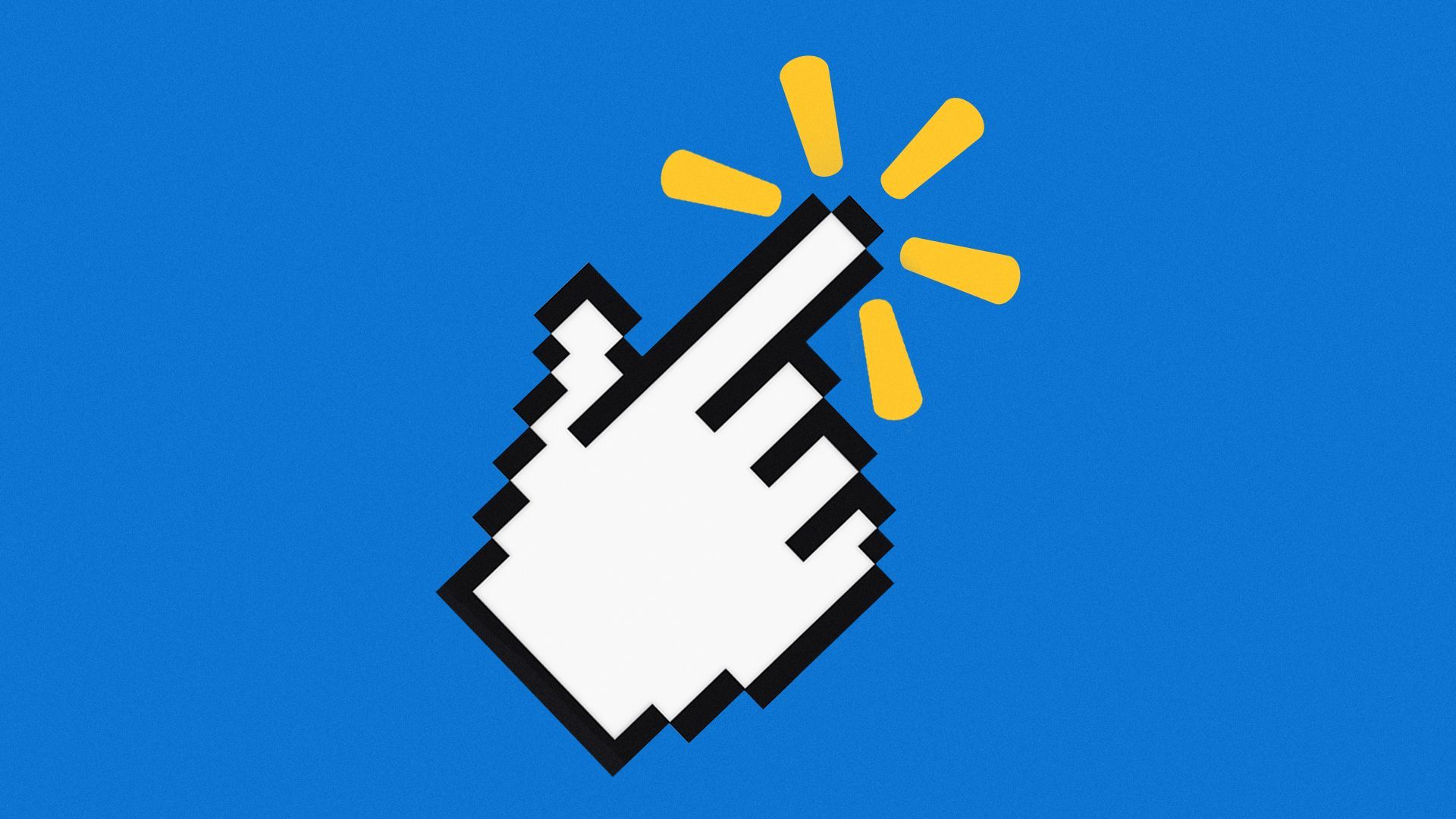 Illustration of a hand cursor with the Walmart logo above the index finger.