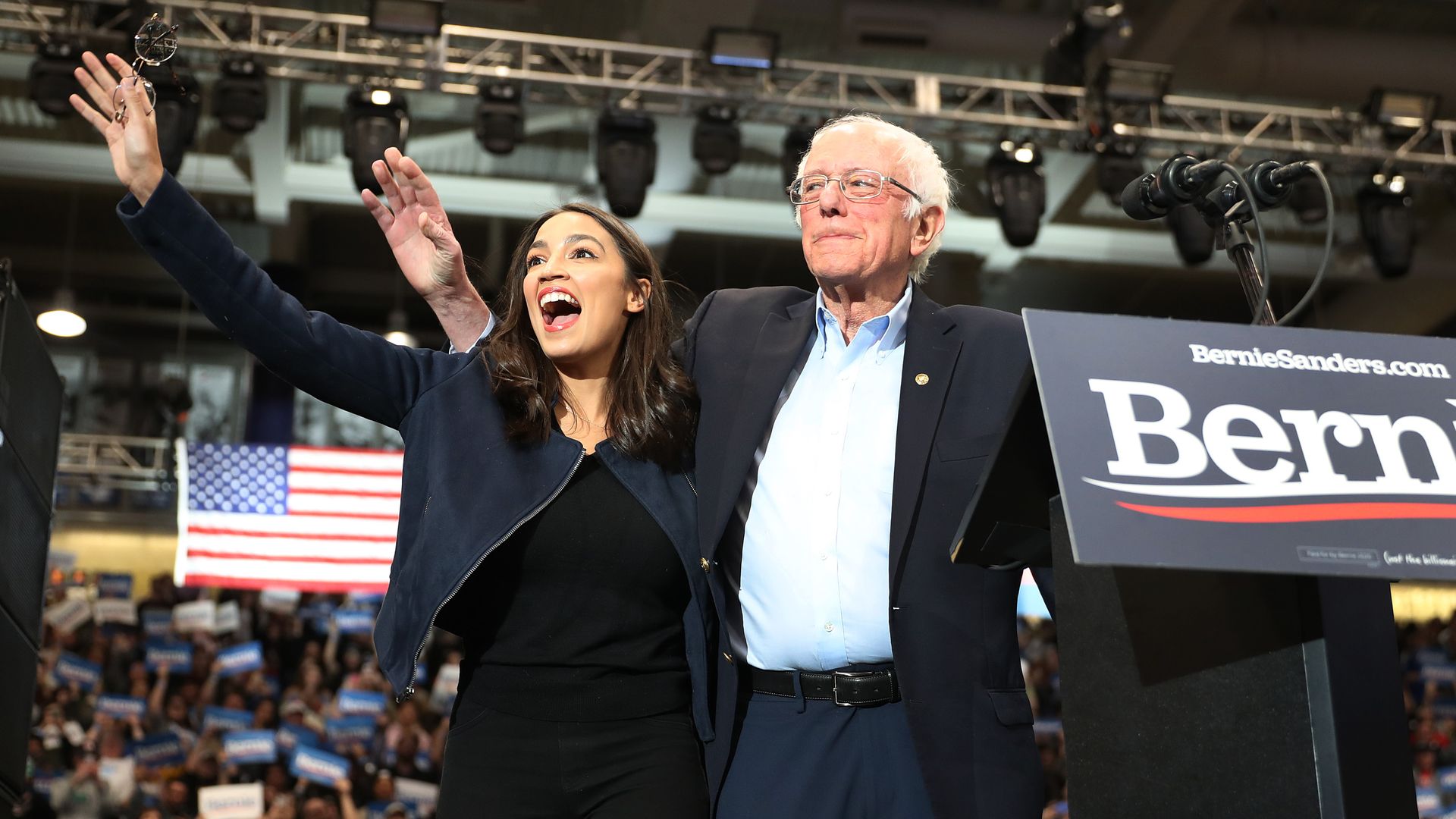 AOC and bernie sanders