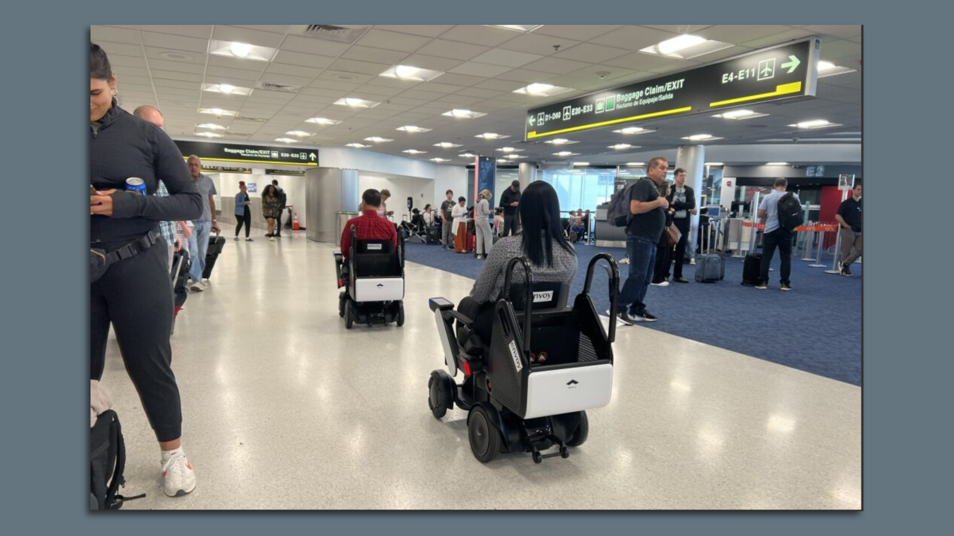 autonomous power chairs” that assist travelers with mobility issues at Miami International Airport.