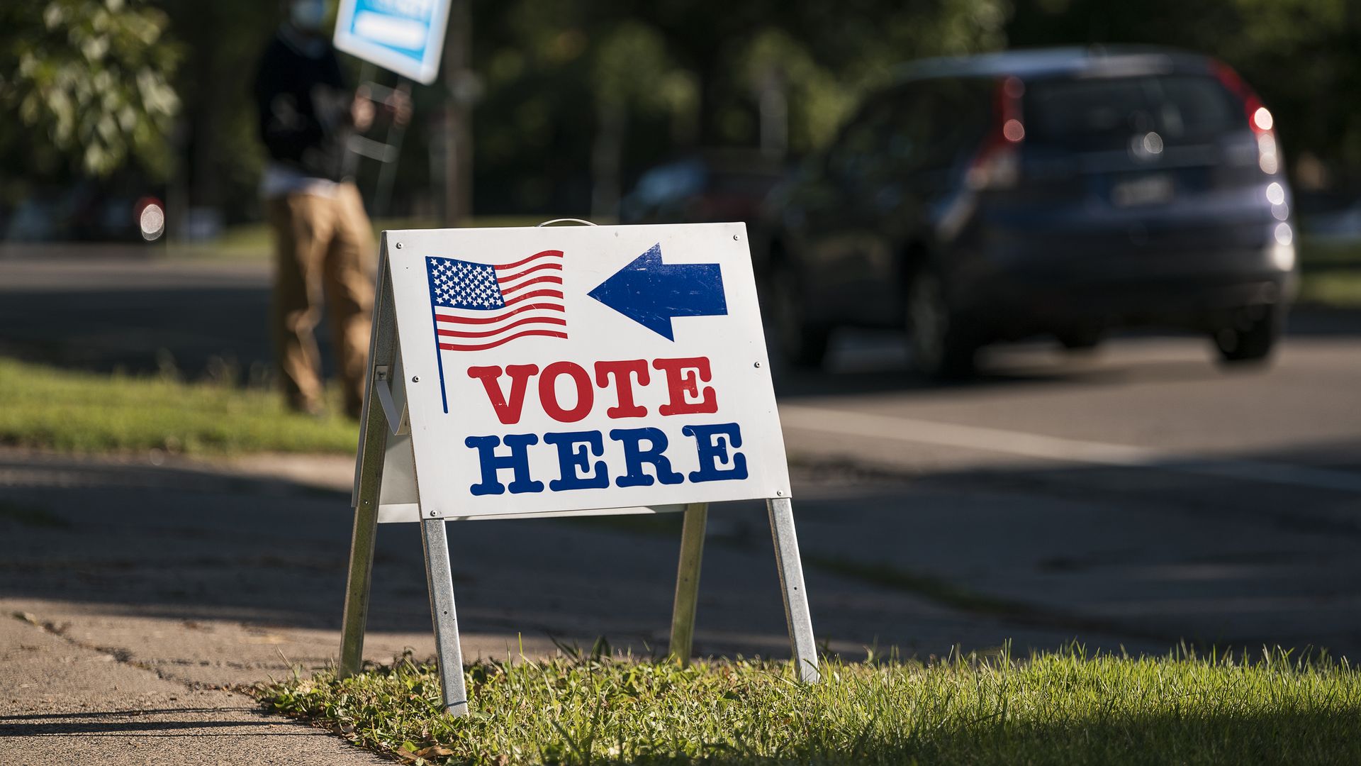 vote here sign