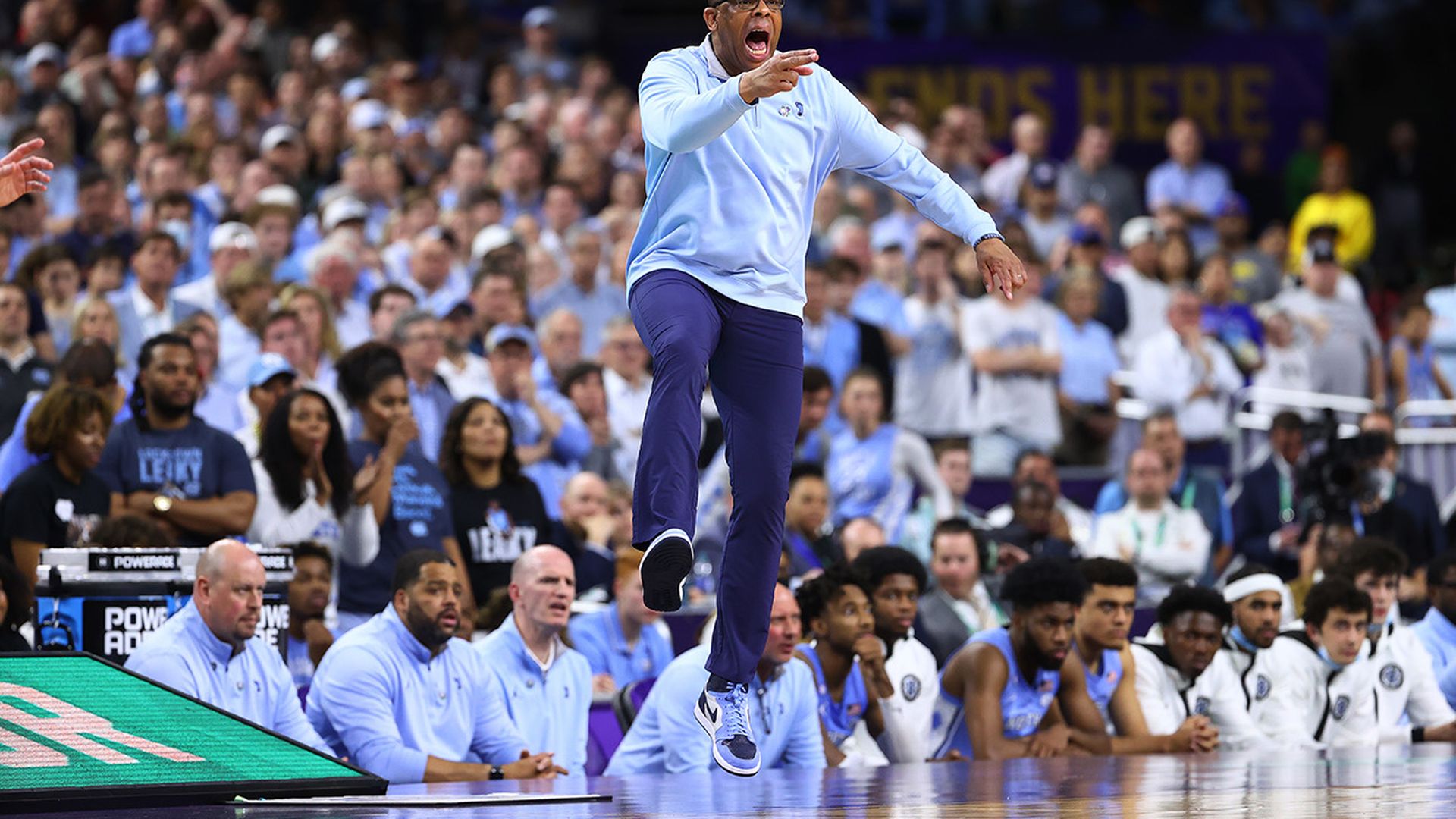 North Carolina head coach Hubert Davis