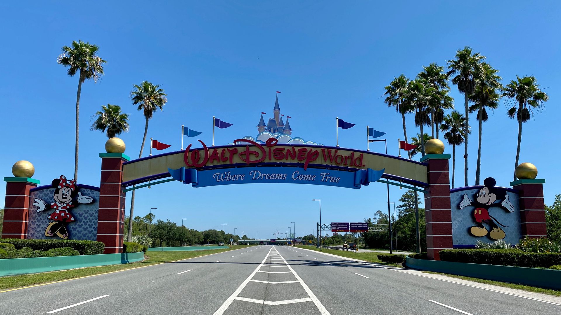 Empty Walt Disney World in Florida