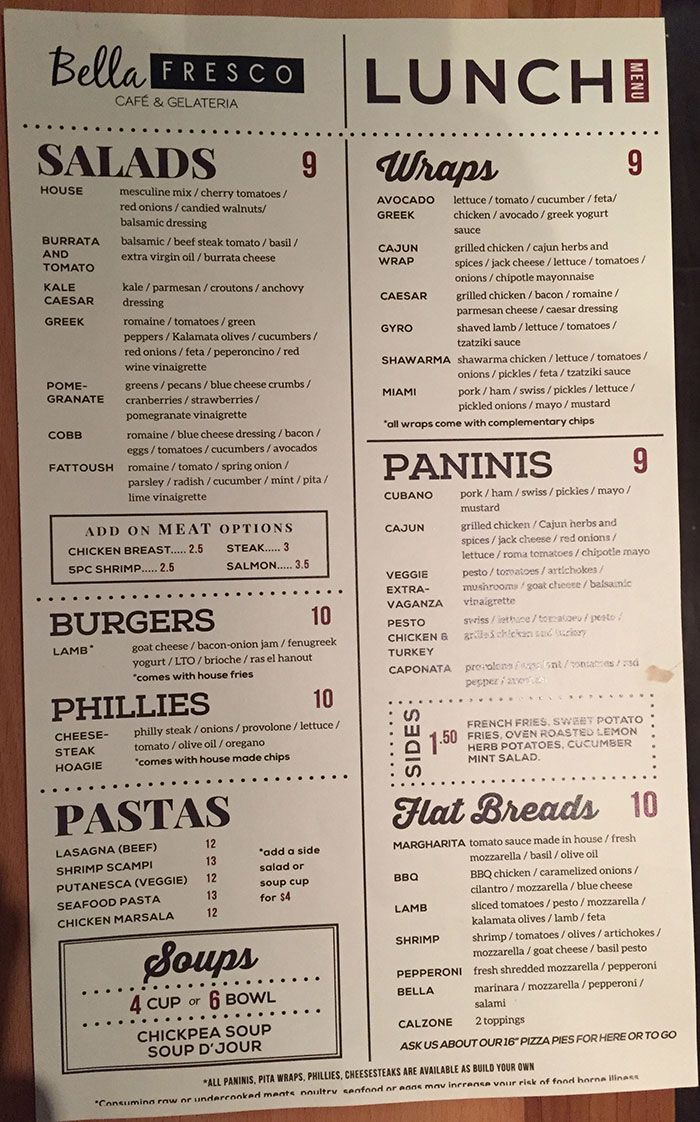 bella-frisco-lunch-menu