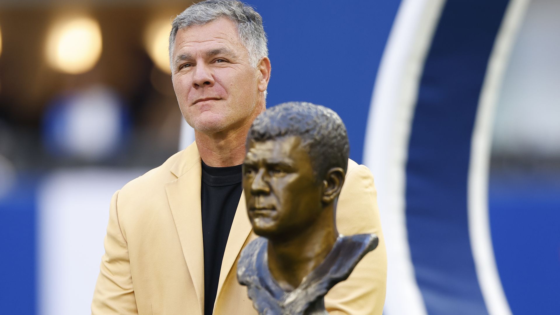 Hall of Fame Kicker and former Indianapolis Colts Adam Vinatieri was inducted in the Indianapolis Colts ring of honor at half time during an NFL game between the Tennessee Titans and the Indianapolis Colts on October 18, 2026 at Lucas Oil Stadium at Indianapolis, IN. 