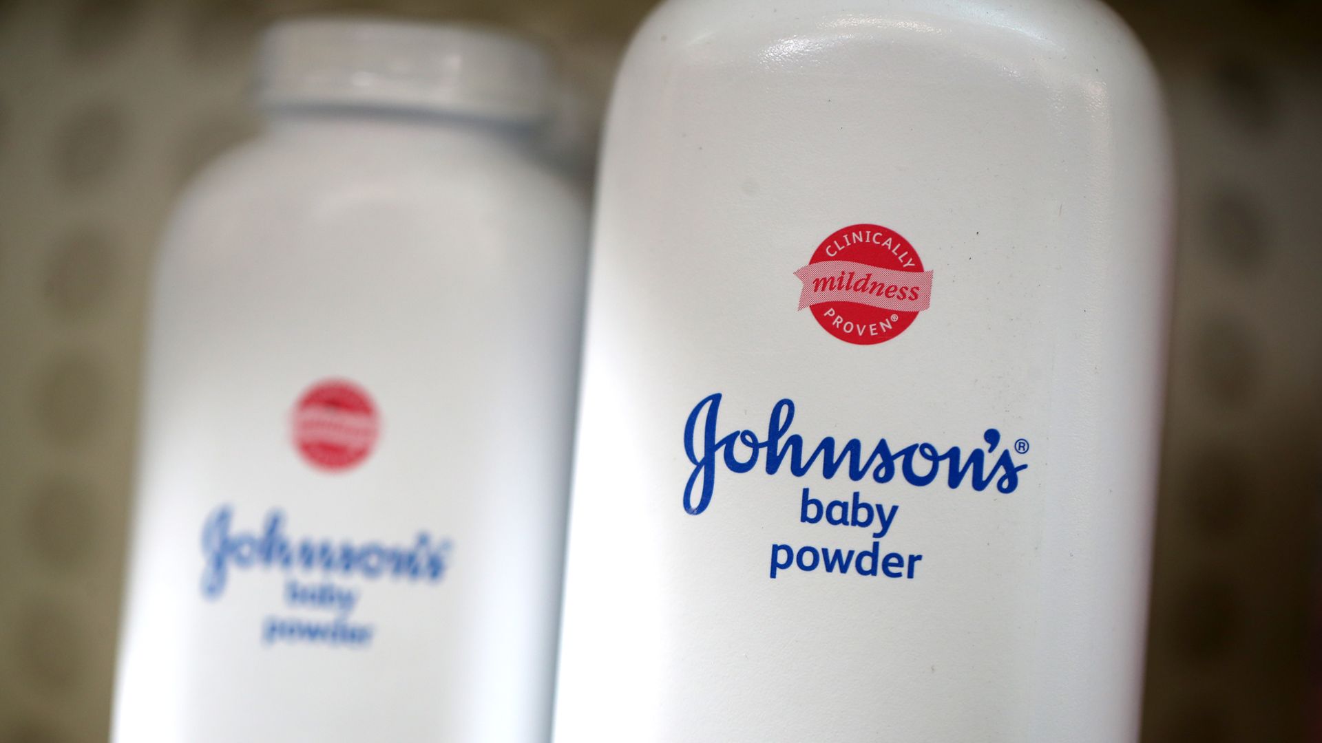 Two bottles of Johnson's baby powder