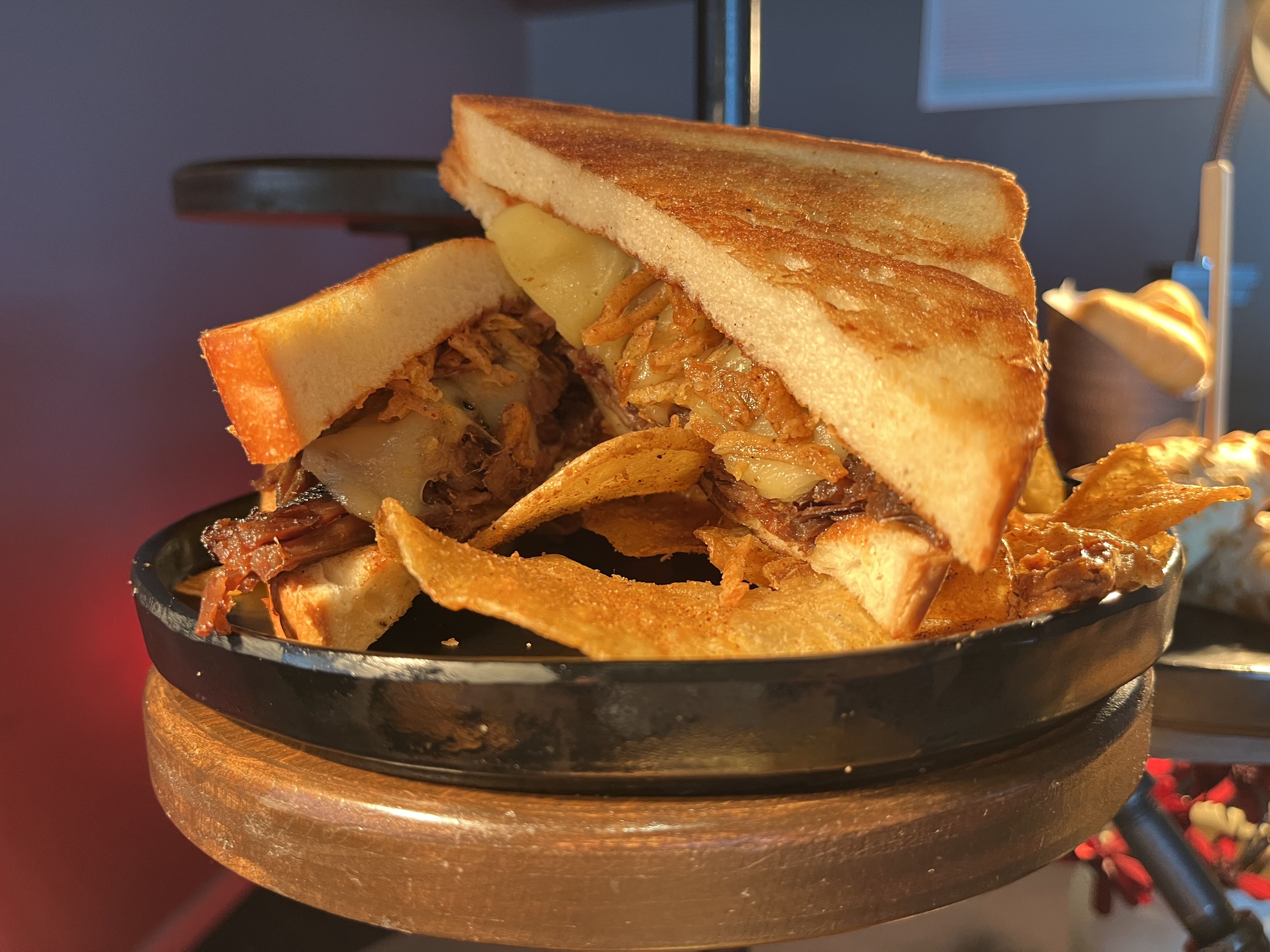 Brisket sandwich at Kaseya Center