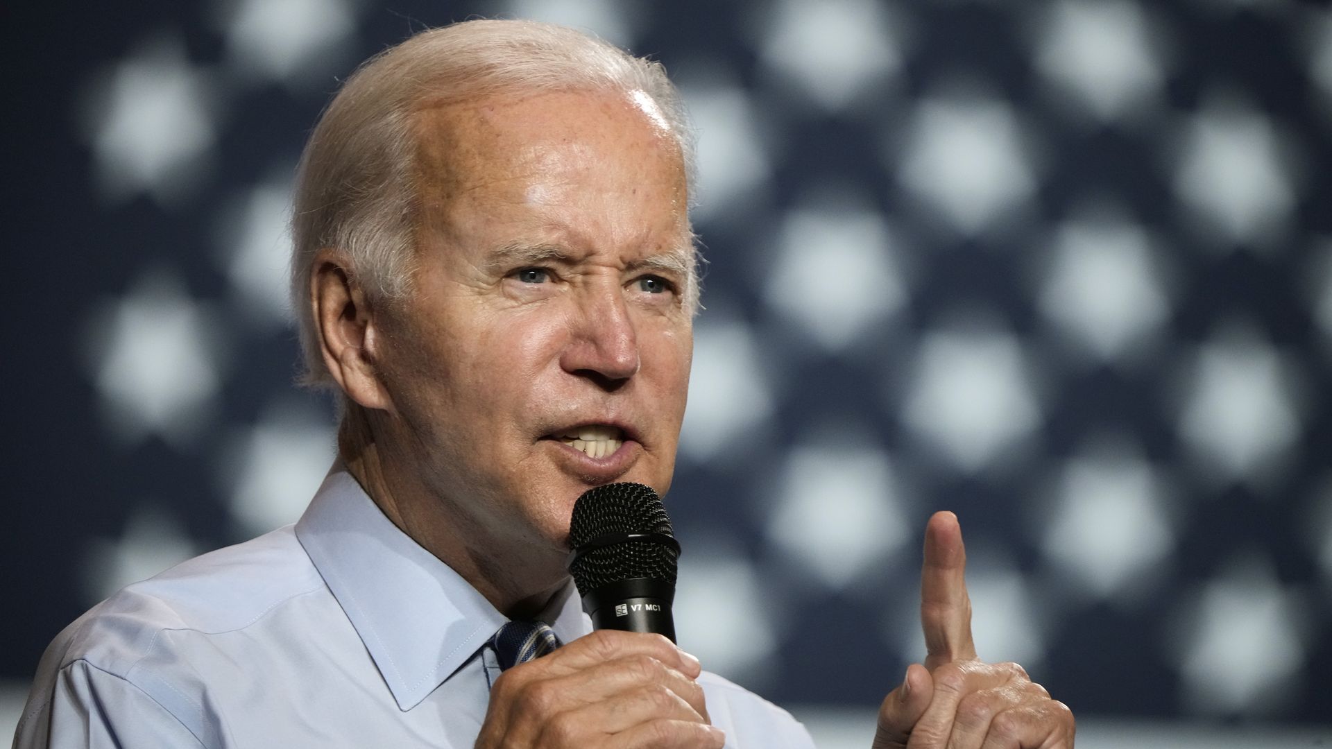 President Joe Biden speaks during a rally hosted by the Democratic National Committee (DNC) on August 25, 2022 in Rockville, Maryland.