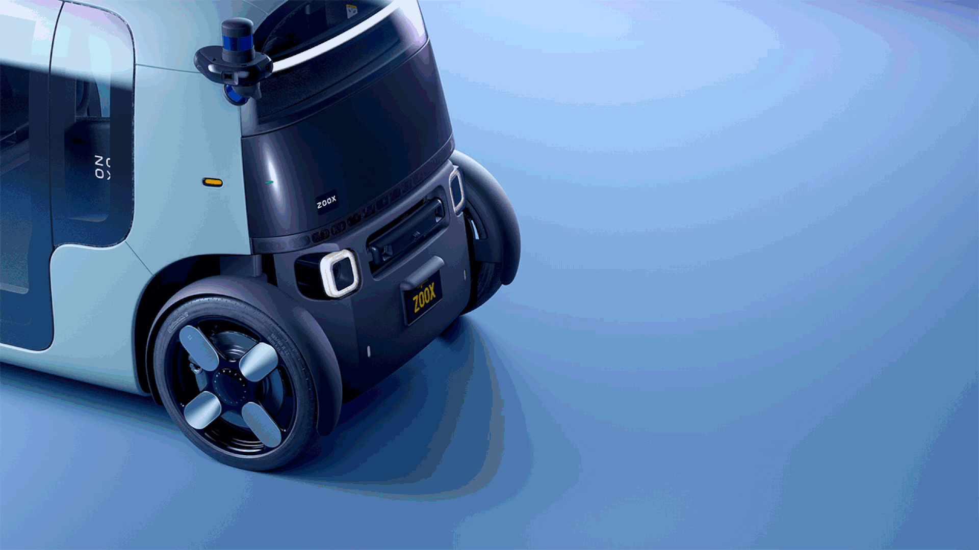 Self-driving car emits sound waves.