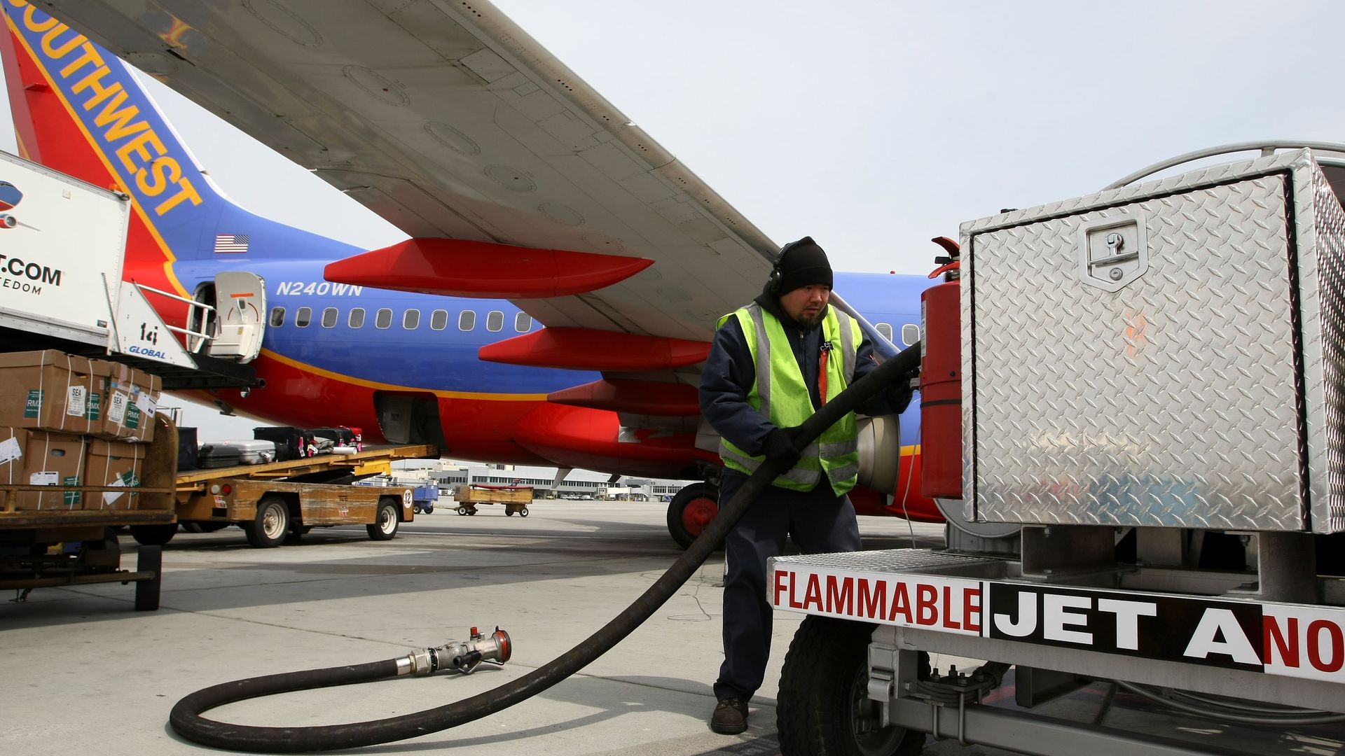 A southwest jet refueling
