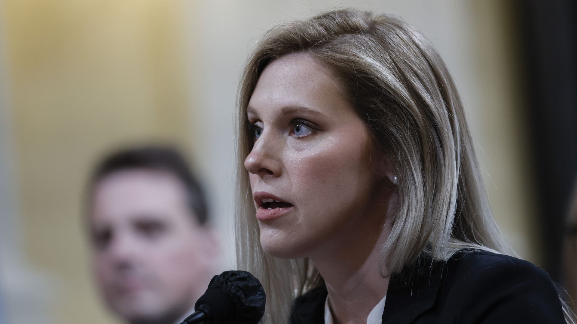 aroline Edwards, a US Capitol Police officer injured in the Jan. 6 riot, speaks during a hearing of the Select Committee to Investigate the January 6th Attack.