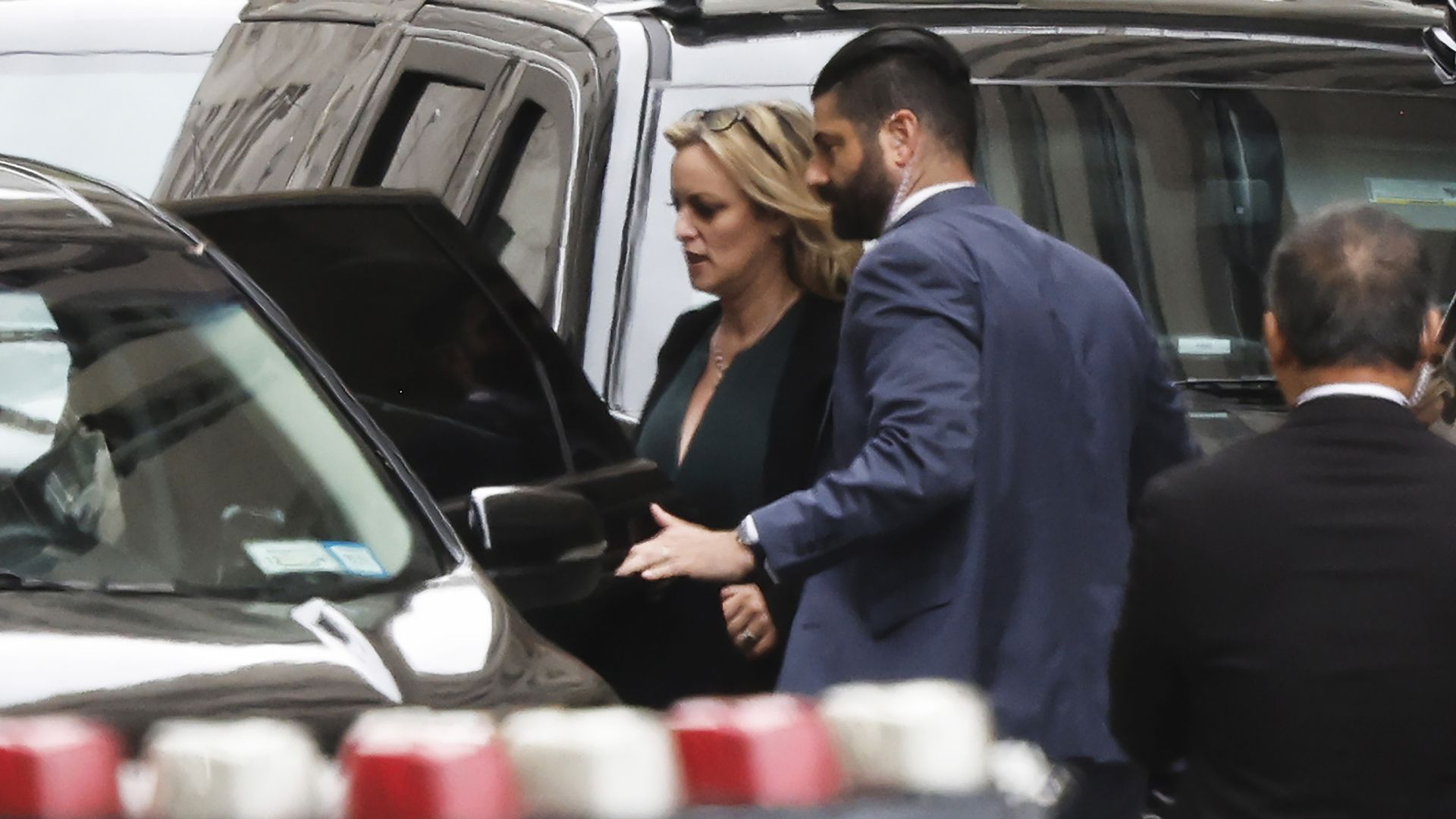 Stormy Daniels leaves Manhattan Criminal Court on May 09, 2024 in New York City. Daniels, whose sexual encounter with former president Donald Trump is at the center of his hush money case, has concluded her testimony at the trial.