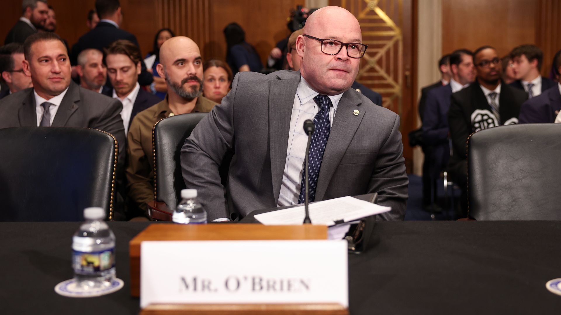 Sean O'Brien, general president of the International Brotherhood of Teamsters, arrives for a Senate Health, Education, Labor and Pensions Committee hearing on unions on Nov. 14 in Washington, D.C.