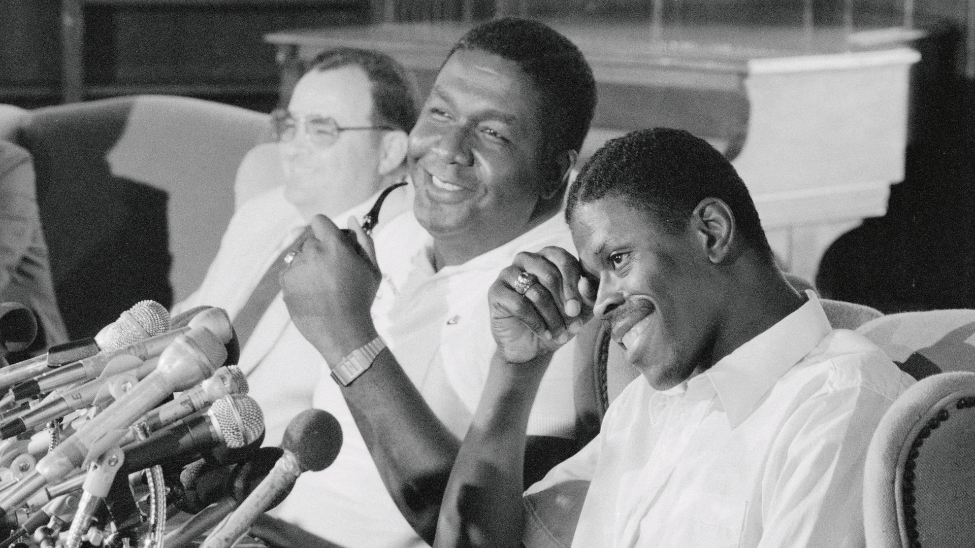 Patrick Ewing and John Thompson