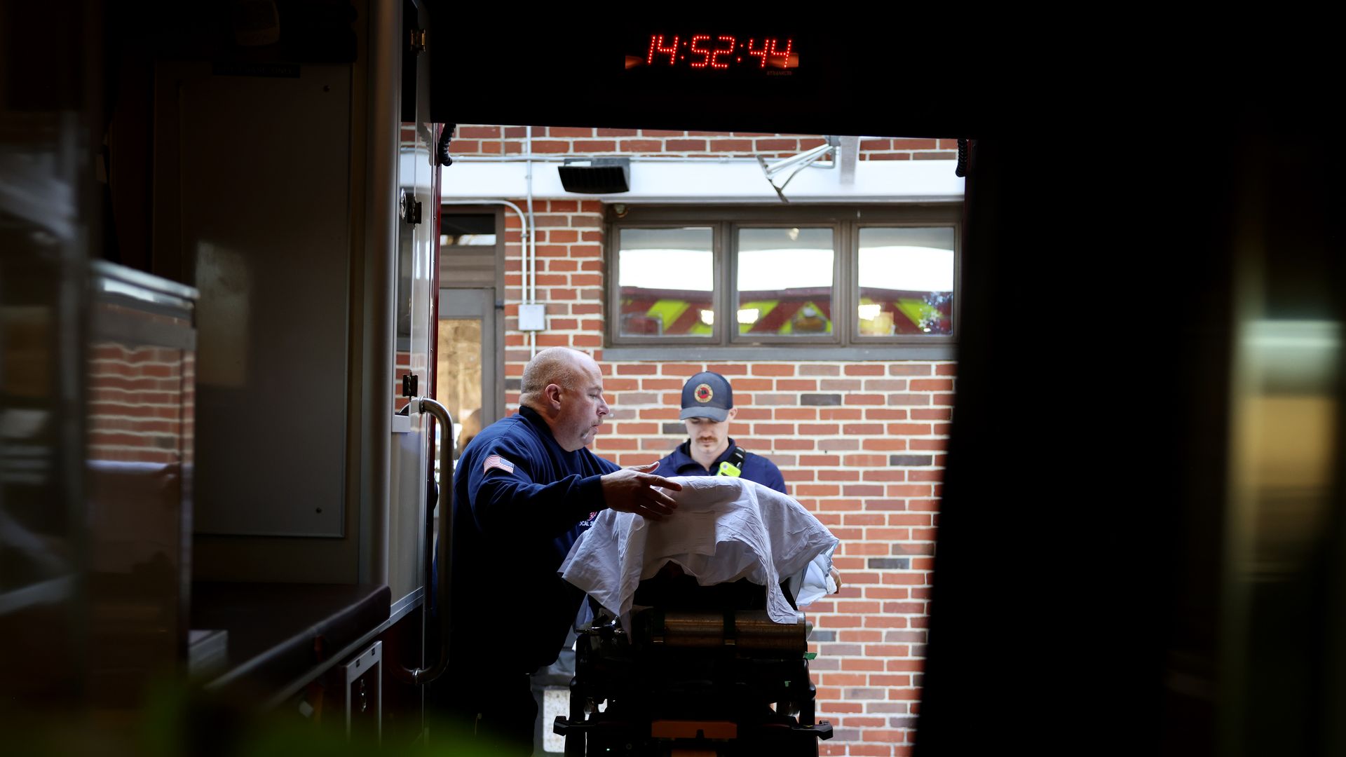 After Steward hospital closure, ambulances rush patients out of town: 'There's nobody here to fill the gaps' Concord, MA - January 27: Jeffery Swenson and Mitch Taylor worked to load a gurney back onto the ambulance after transporting a patient to Emerson Hospital. 