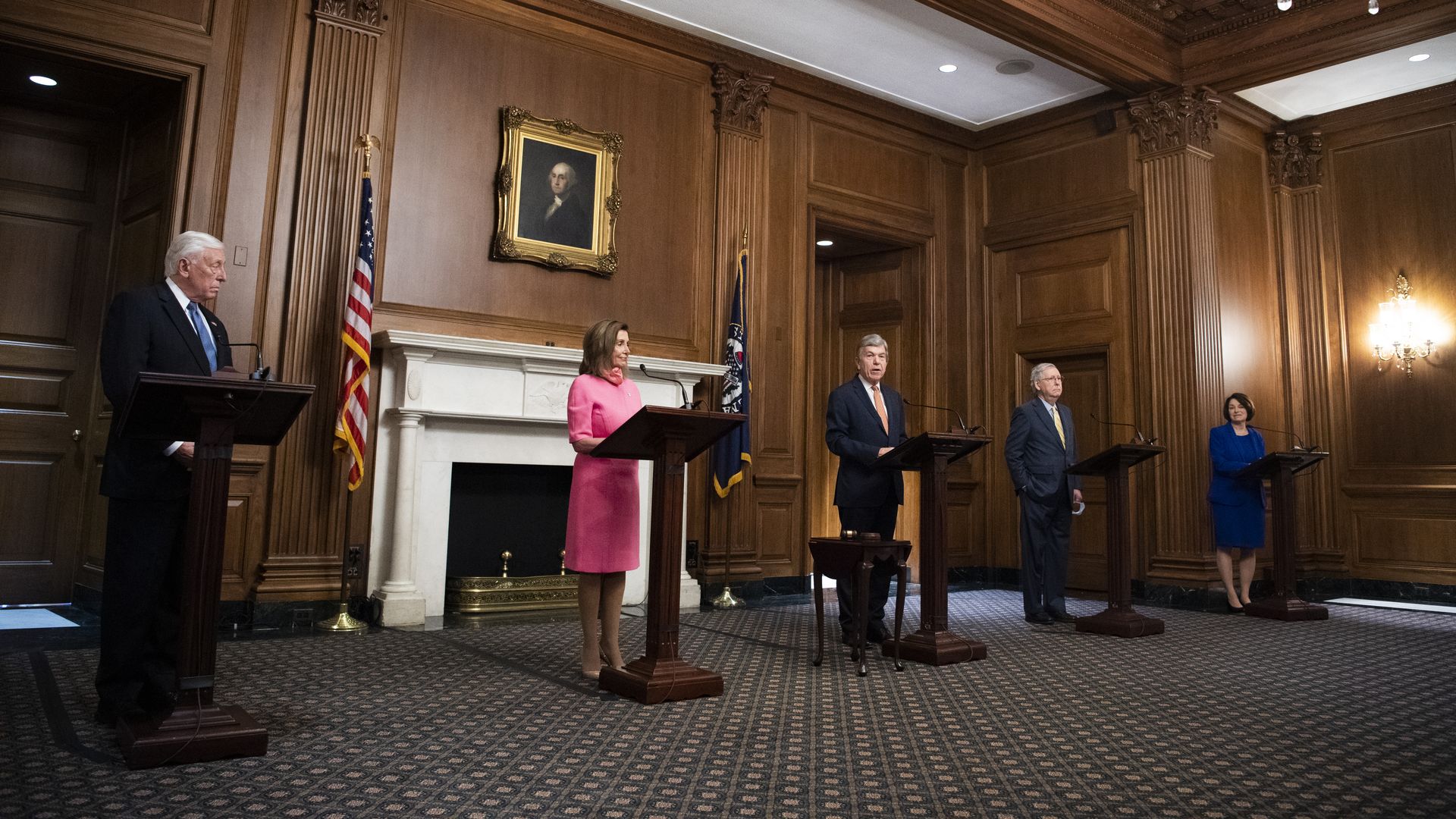 Picture of the five members of the Joint Congressional Committee on Inaugural Ceremonies