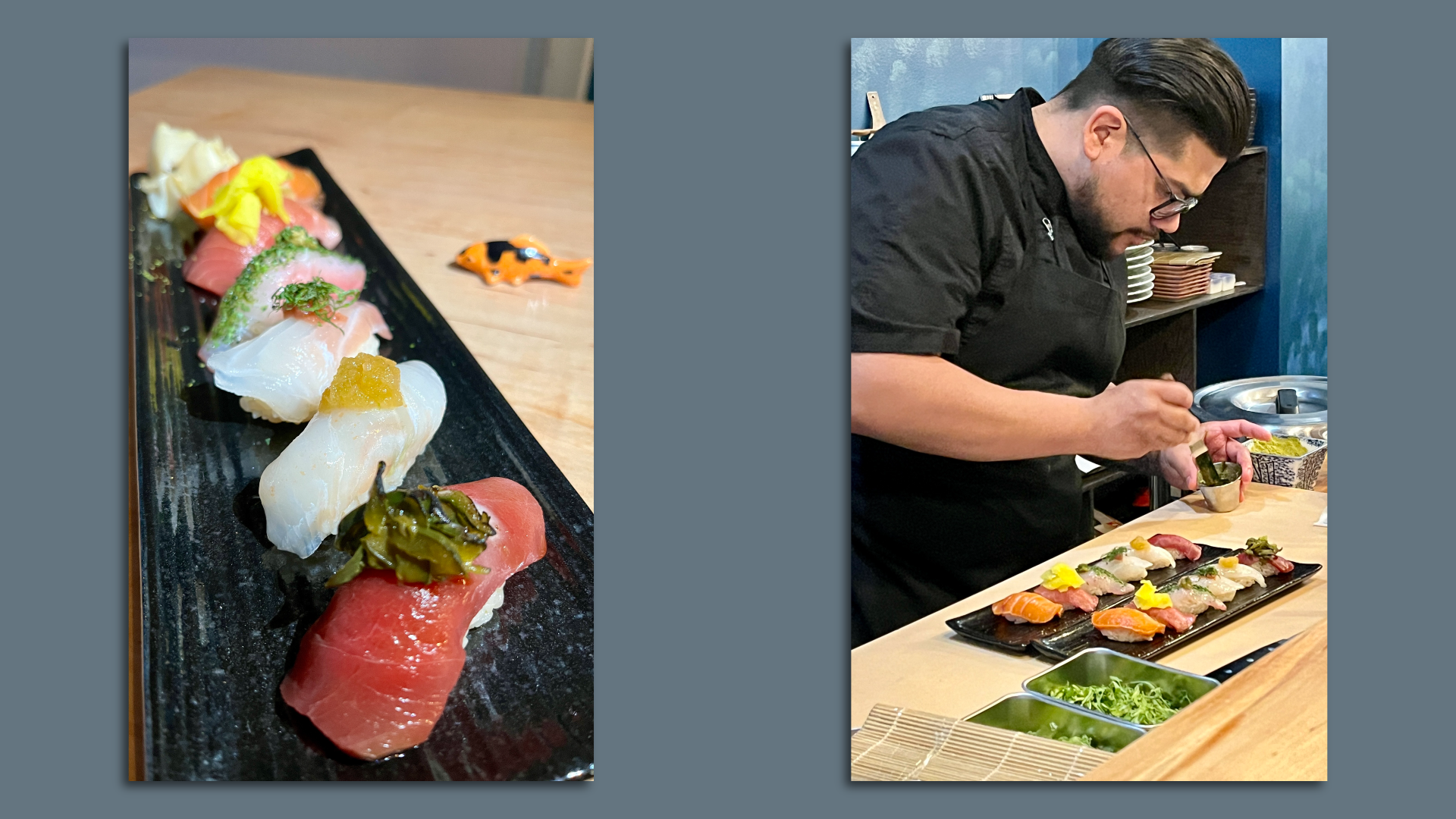 Photo of sushi on a plate 