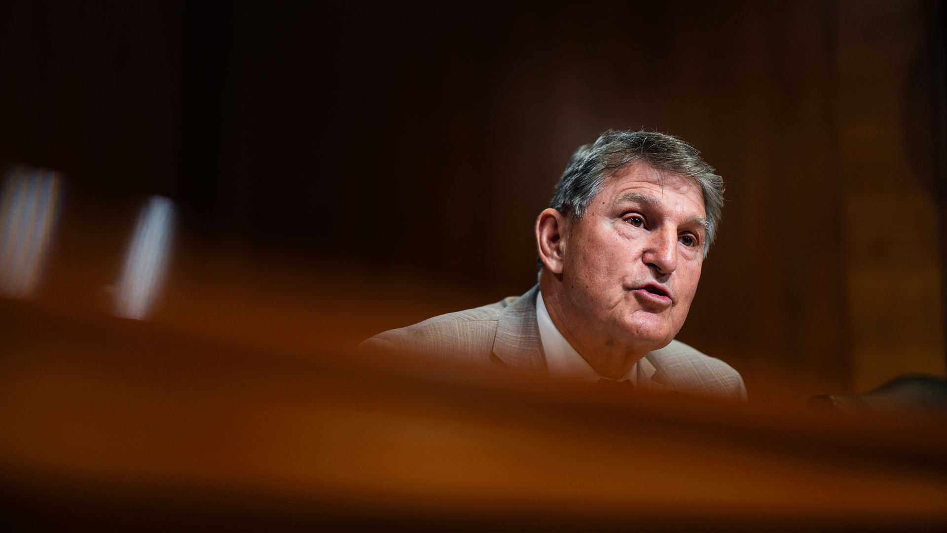 Senator Joe Manchin, an Independent from West Virginia, speaks during a Senate Appropriations Subcommittee on Financial Services and General Government hearing in Washington, DC, US, on Tuesday, June 4, 2024. The hearing is set to examine the proposed budget estimates and justification for the Treas