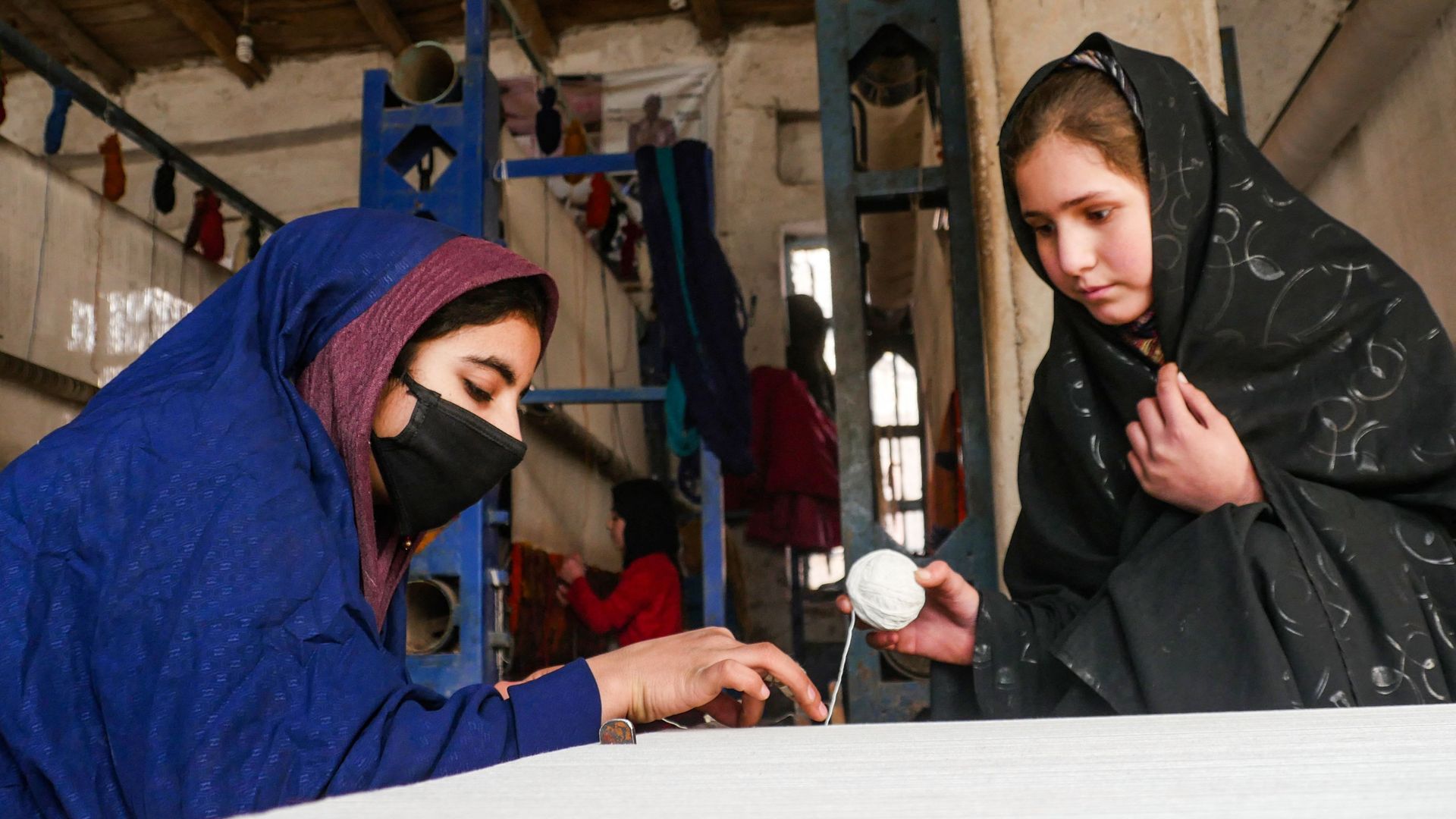 Afghan women in Injil District of Herat Province on Dec. 17.