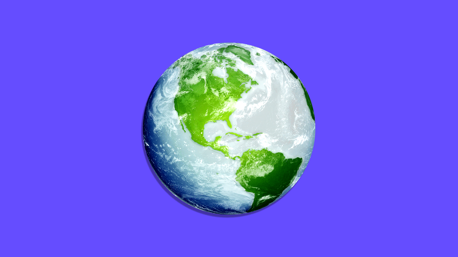 Illustration of globe breaking apart