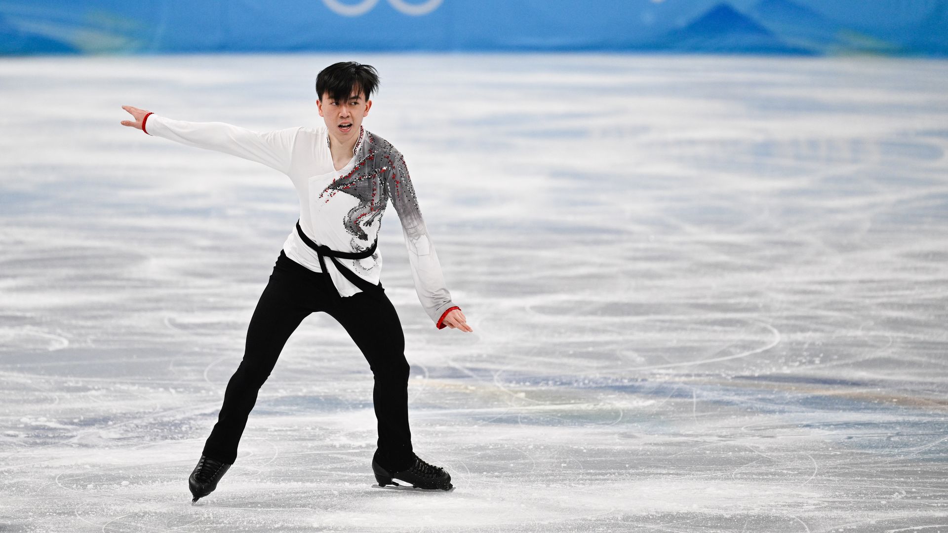 Vincent Zhou of USA in action at the Team Event Men Single Skating Short Program during the Beijing 2022 Winter Olympics at Capital Indoor Stadium on February 6, 2022 in Beijing, China.