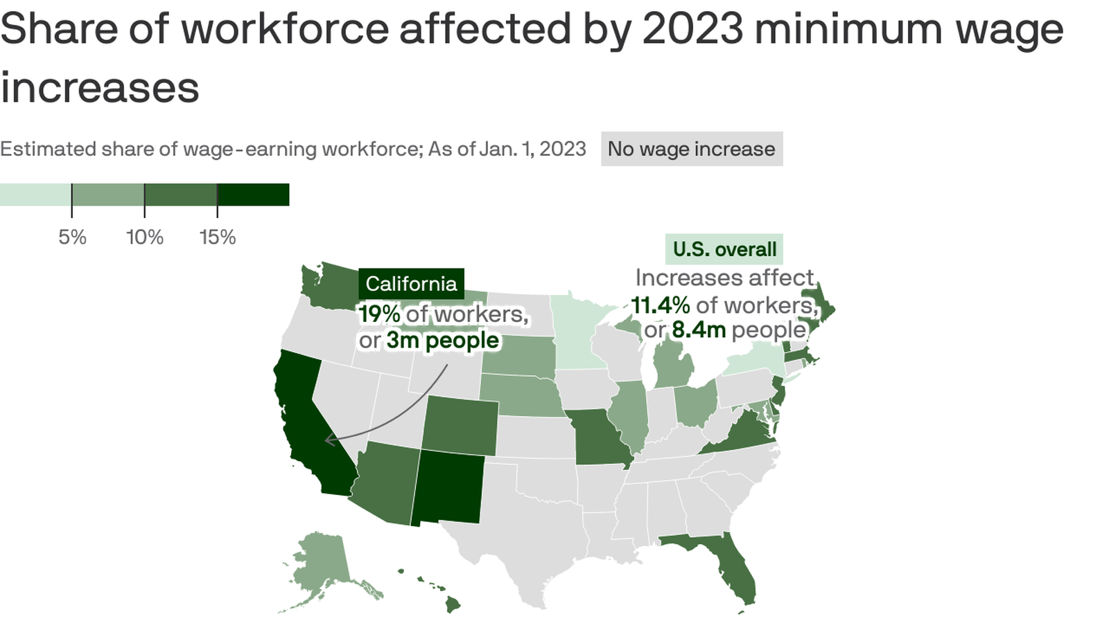 Map: The states hiking minimum wage for 2023