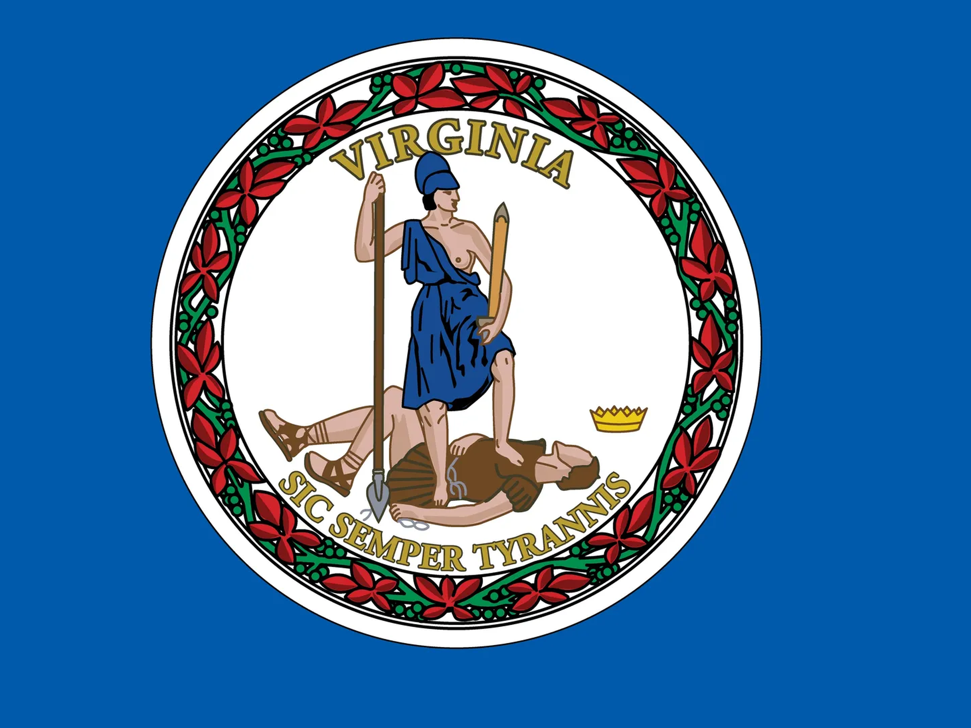 Virginia state flag banned in Texas district over exposed breast - Axios  Richmond