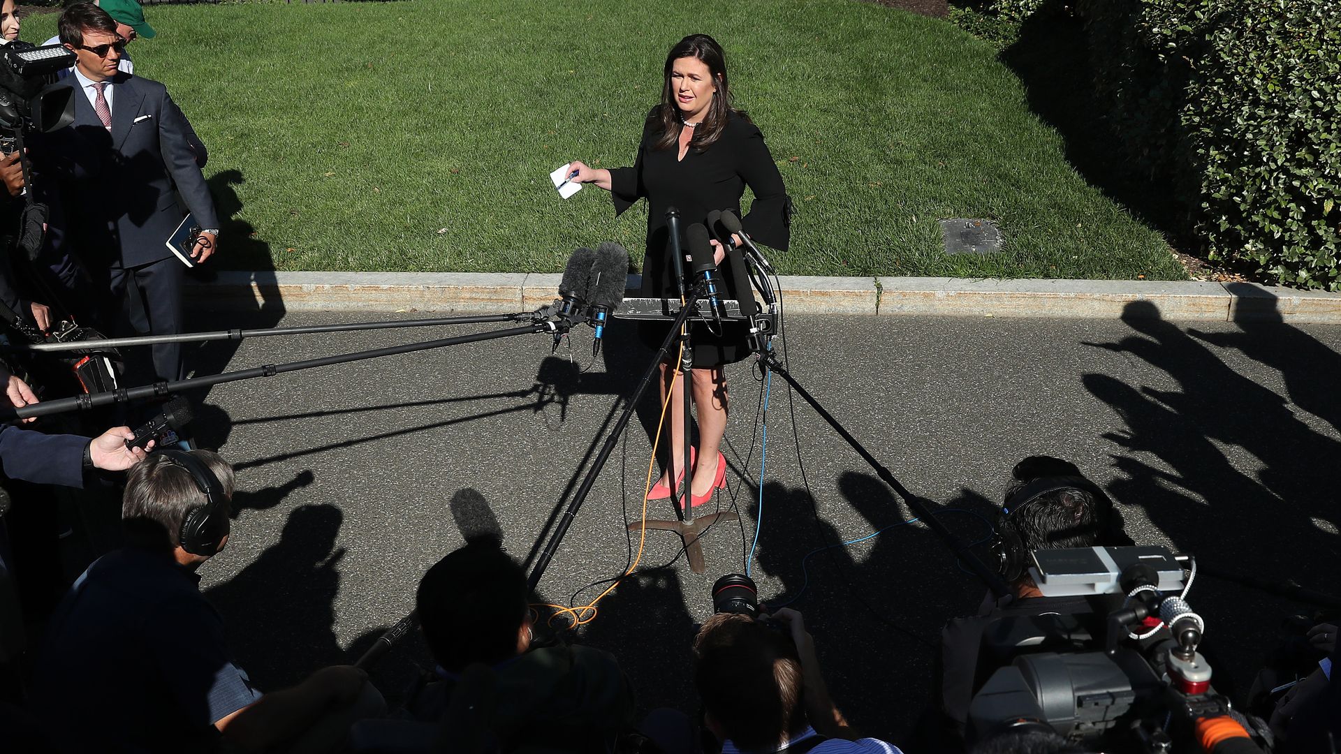 Outgoing press secretary Sarah Huckabee Sanders