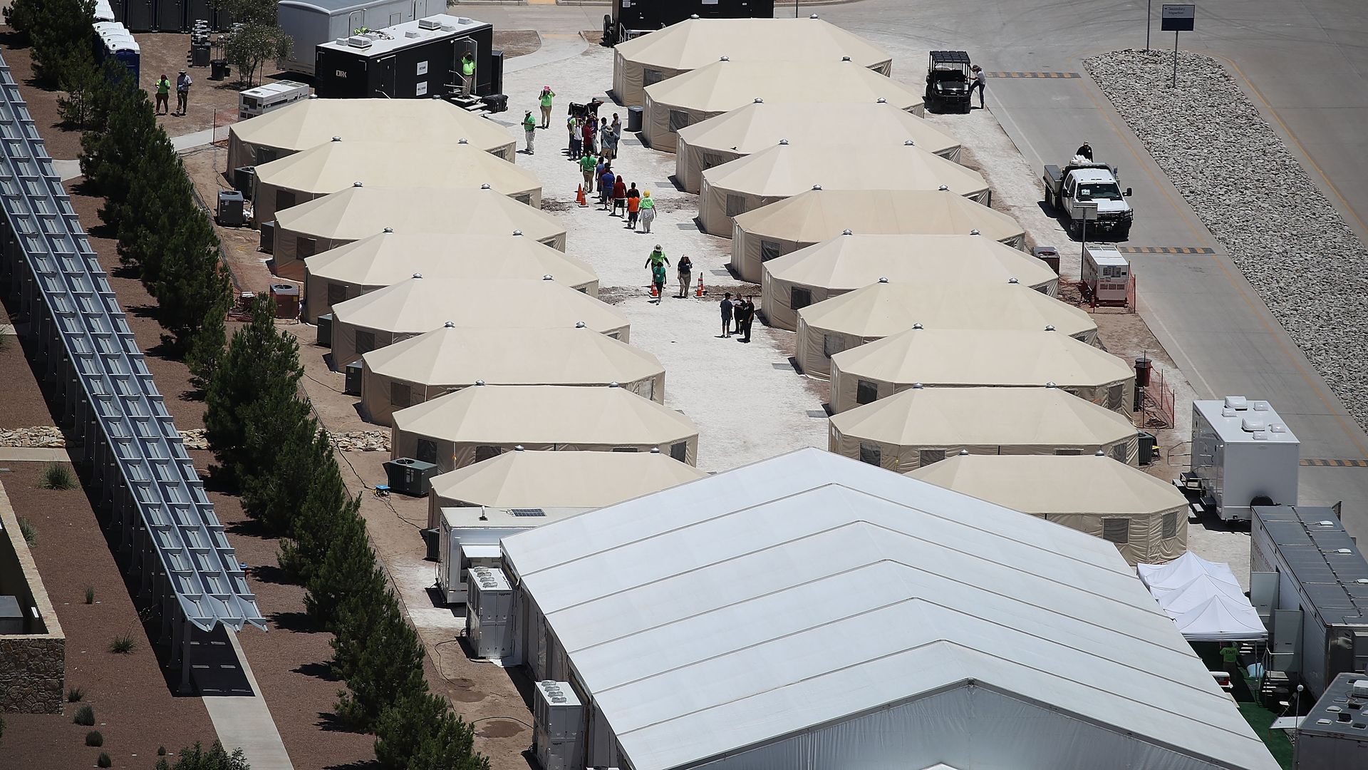 A detention camp for immigrant children in Tornillo, Texas