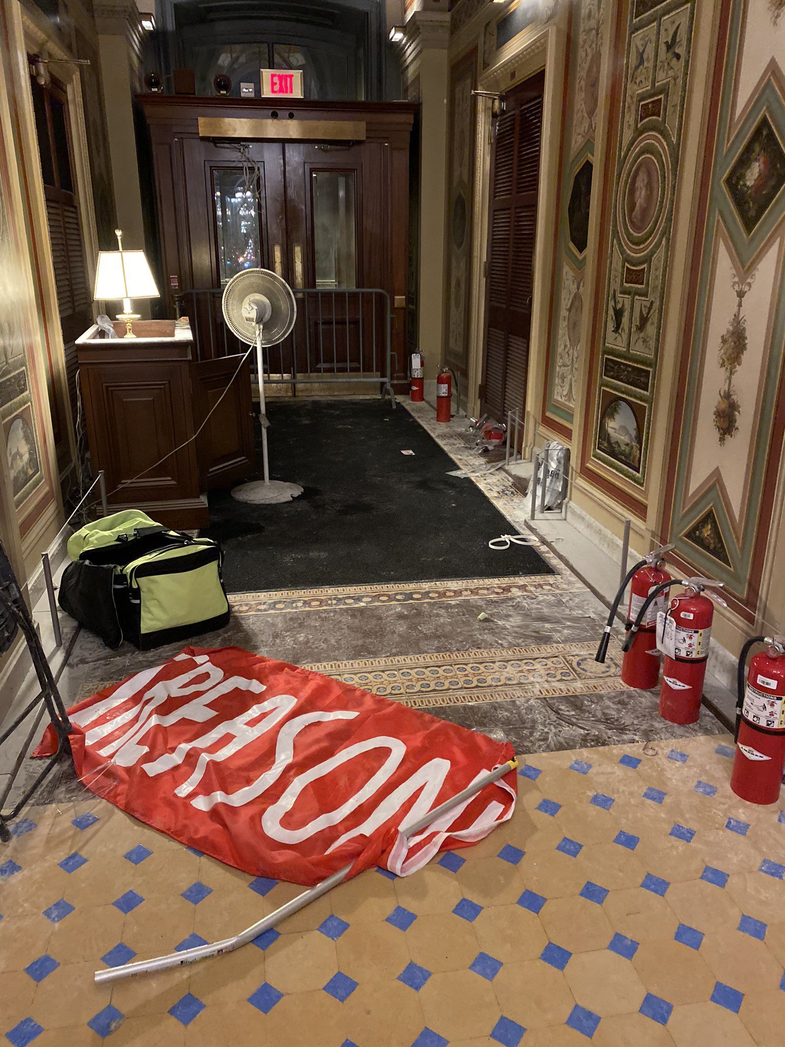 Trash in the Capitol.