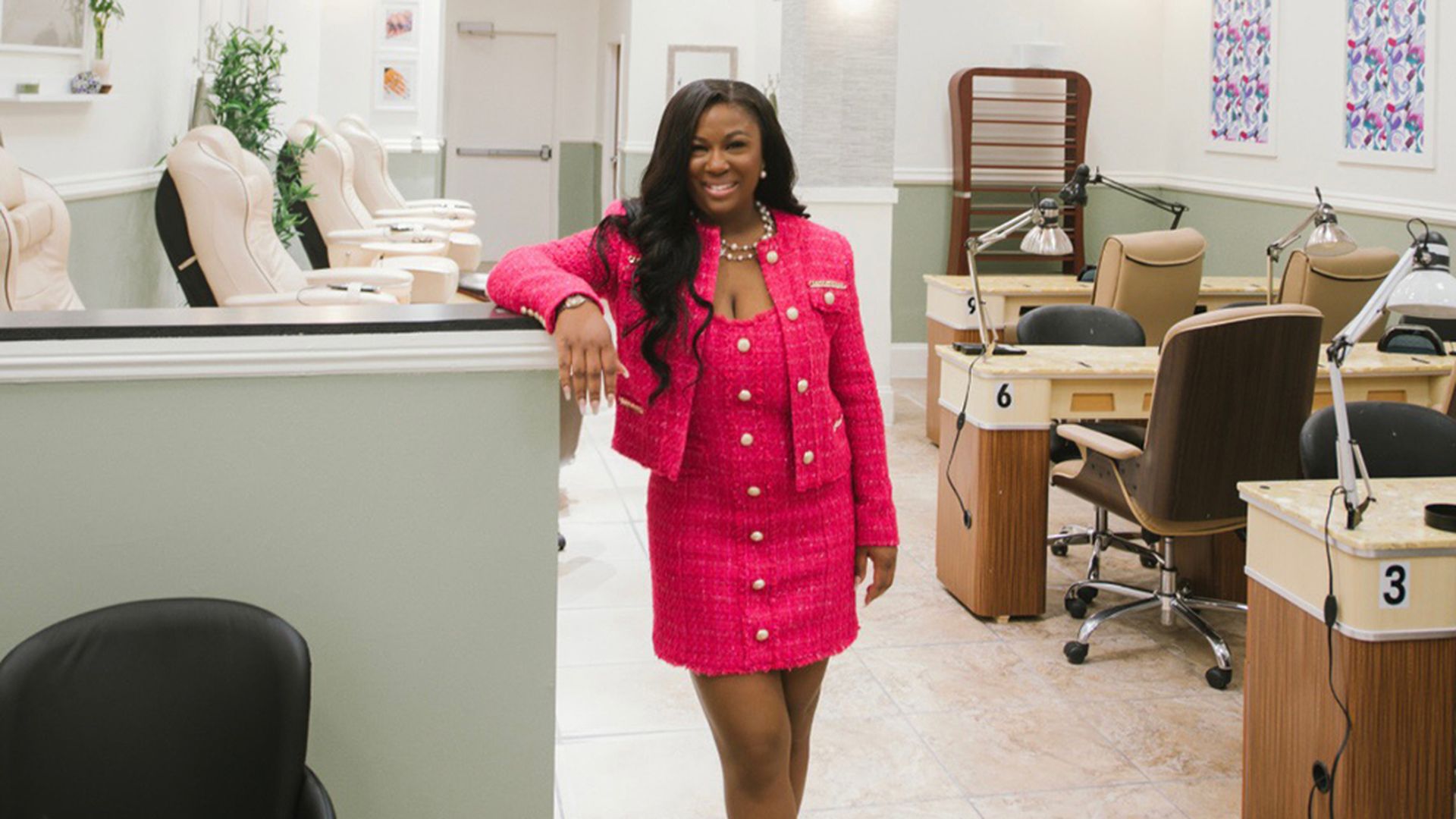 LaToya Evans standing in Charlotte's Nails. Photo: Courtesy of LaToya Evans