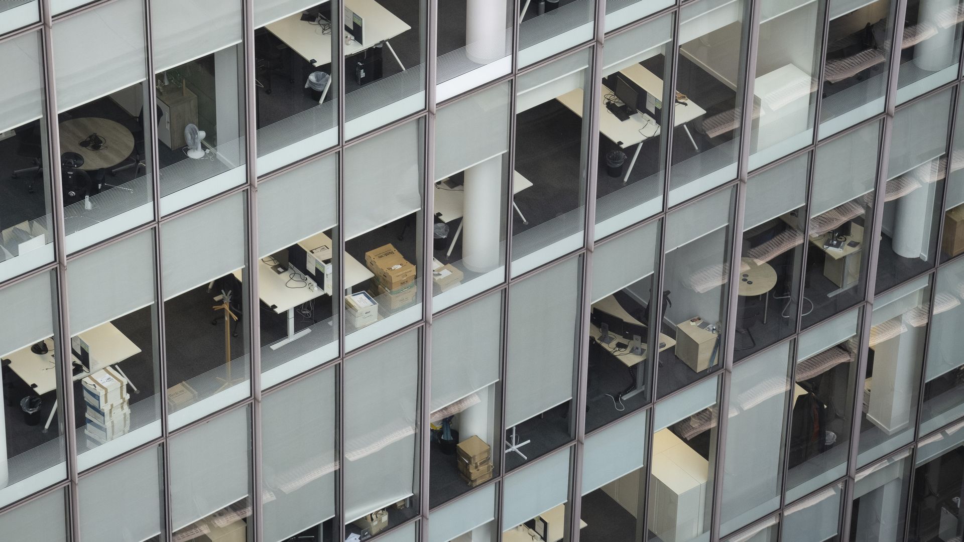Empty offices in London.
