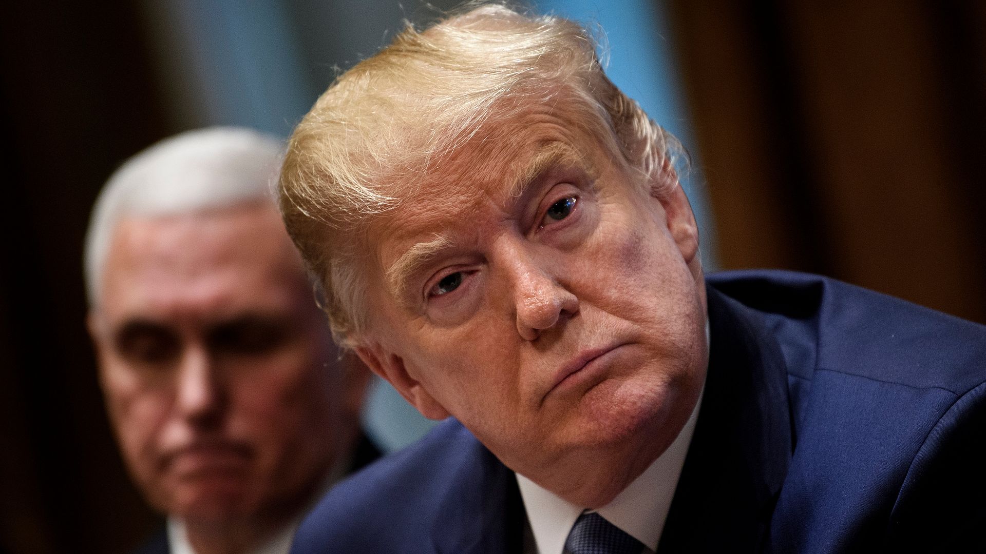  President Donald Trump attend a meeting in the Cabinet Room of the White House December 16