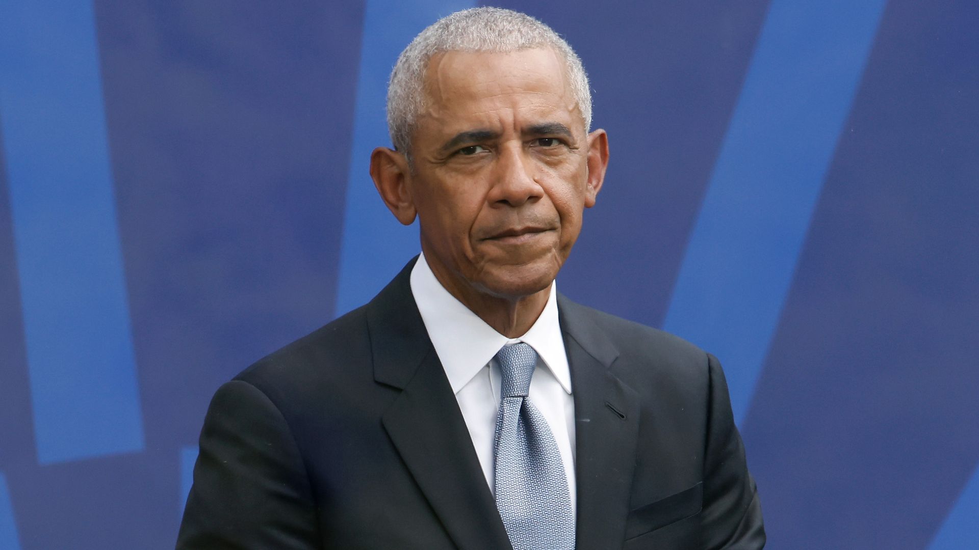 Former President Barack Obama speaks onstage during the dedication ceremony for the Obama Presidential Center in Chicago.