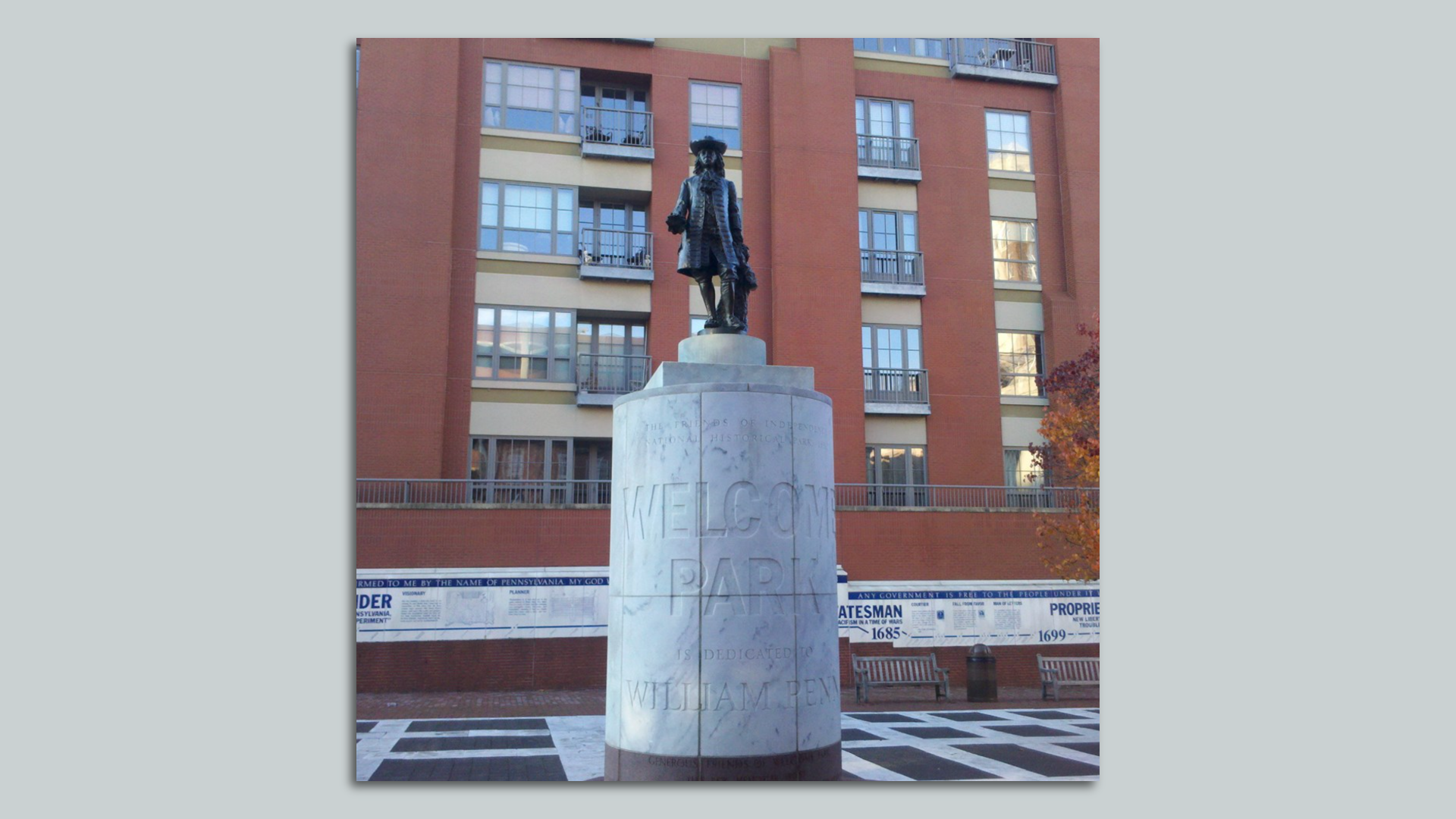 A statue of William Penn in Philadelphia 