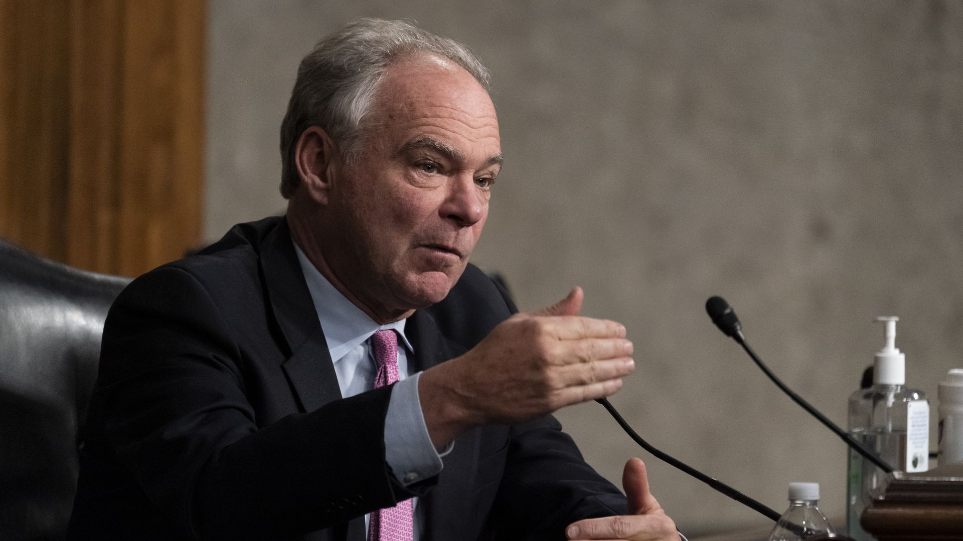 Sen. Tim Kaine (D-VA) speaks during a Senate Foreign Relations Committee 
