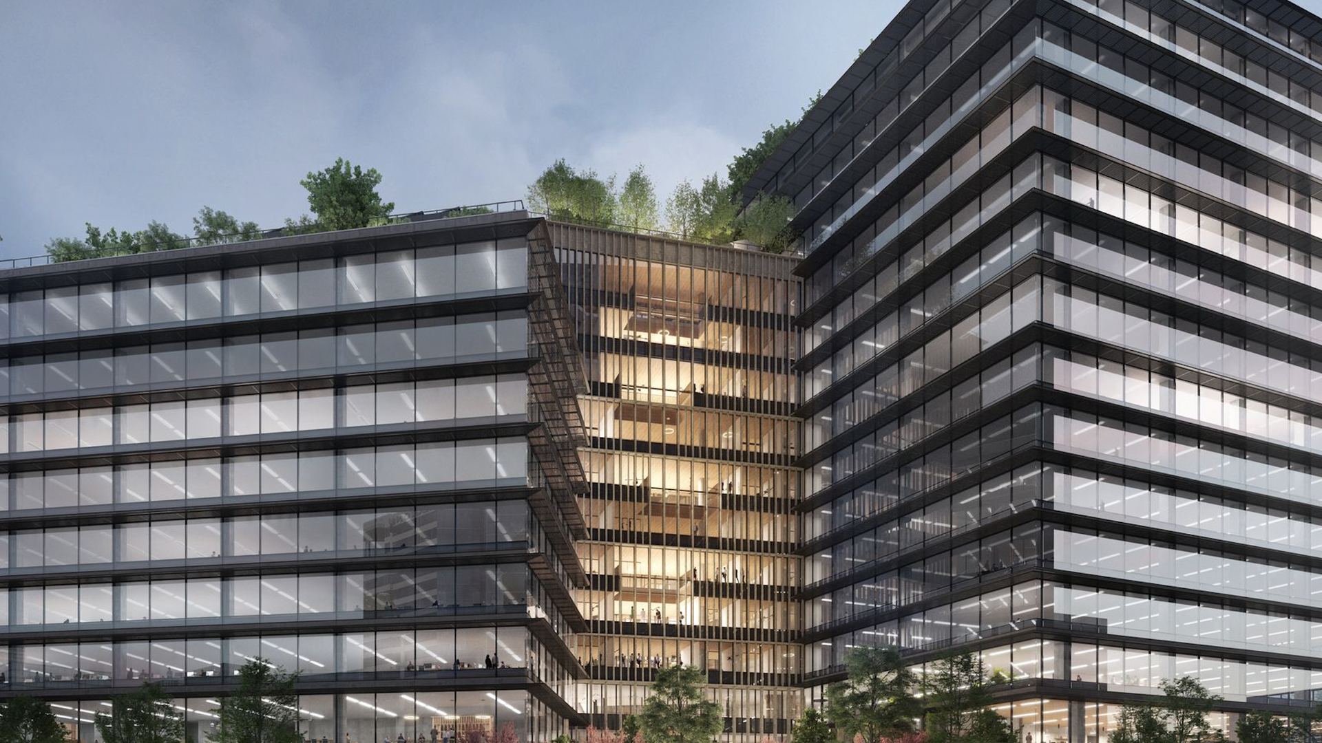 A rendering of a new Goldman Sachs headquarters in Dallas