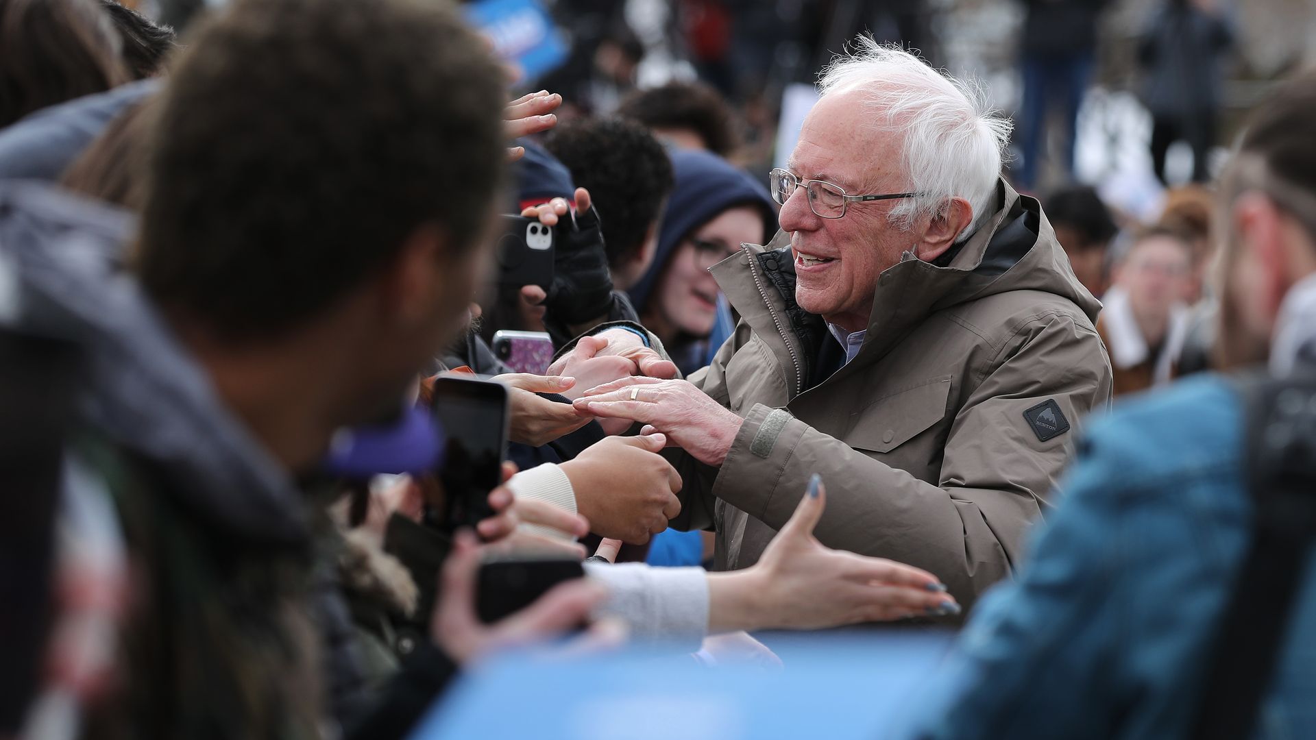 Vermont Sen. Bernie Sanders campaigns in Salt Lake City on the eve of Super Tuesday 2020.