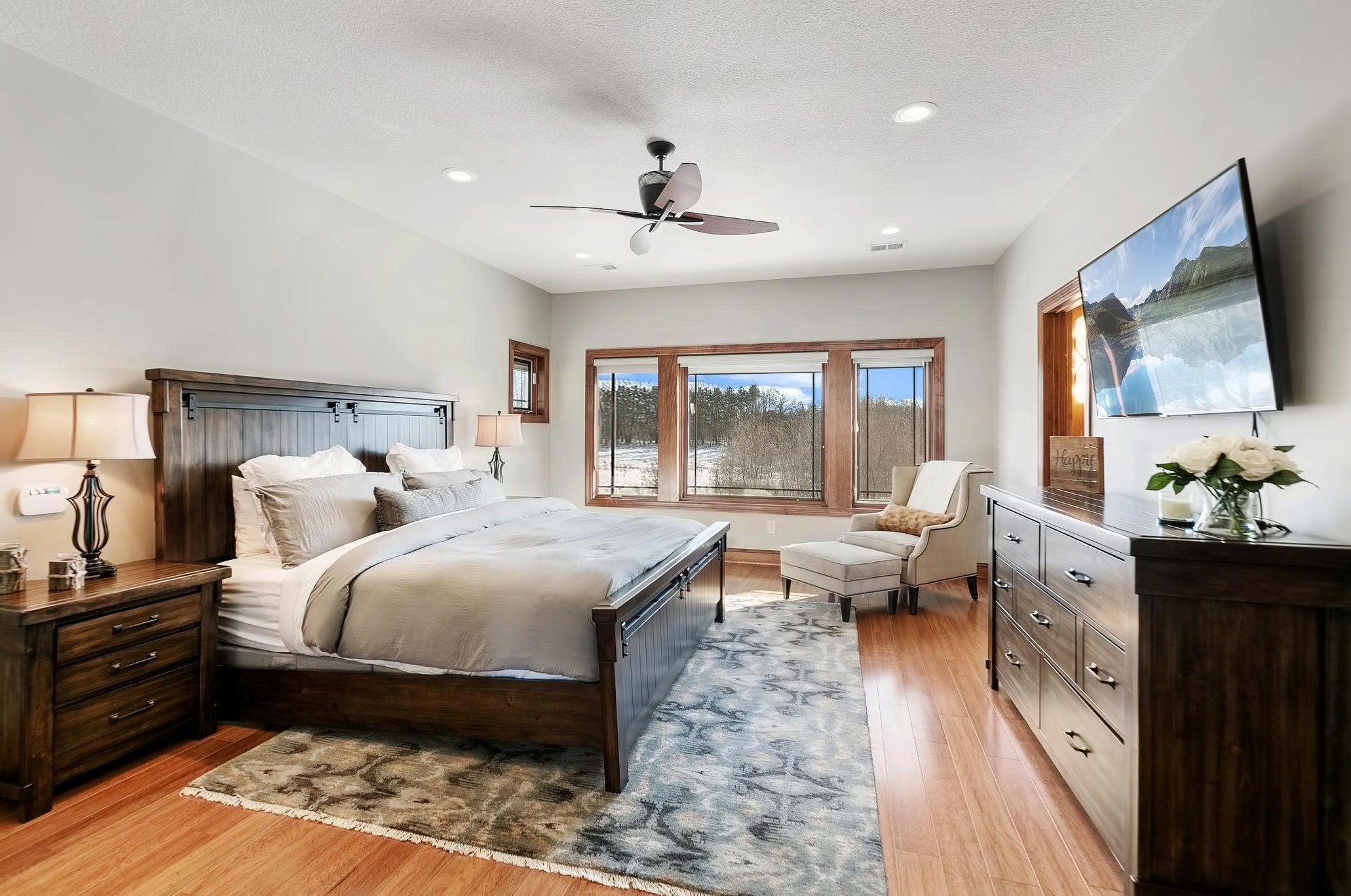 A large bedroom in Mike Zimmer's home