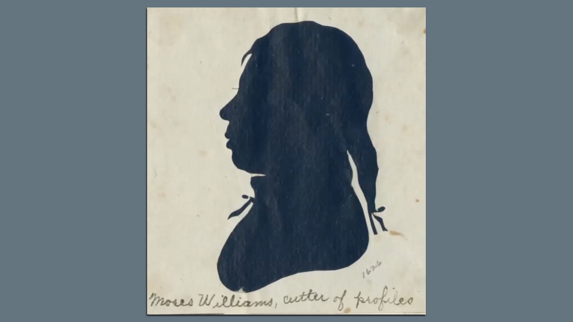 Silhouette profile of Moses Williams.