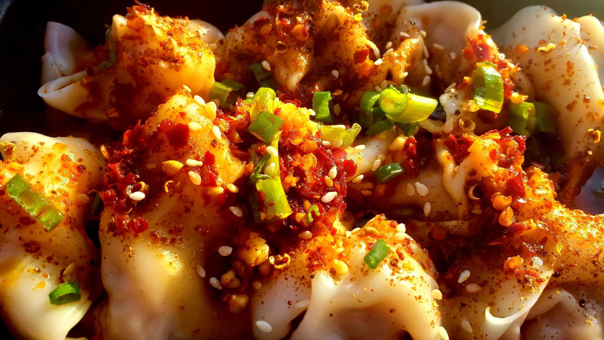 Photo of Asian dumplings. 