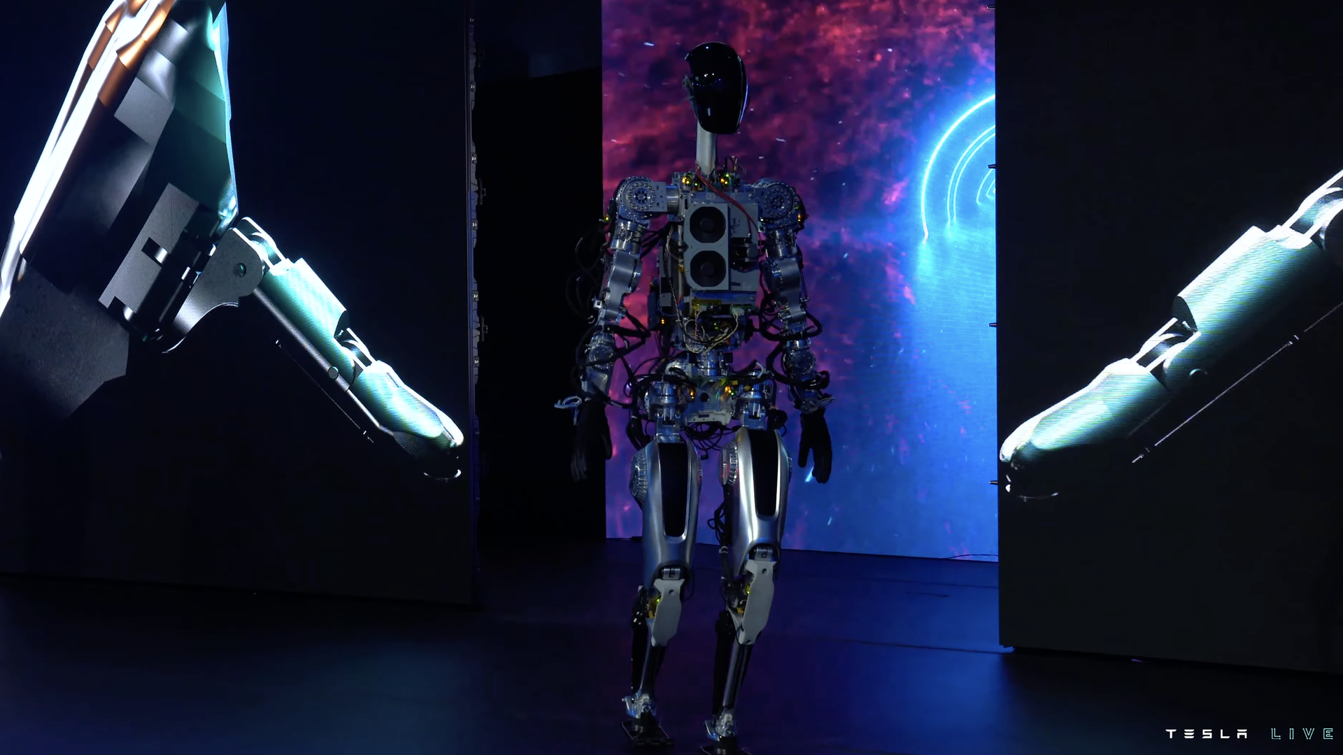 A demo of Tesla's humanoid robot.