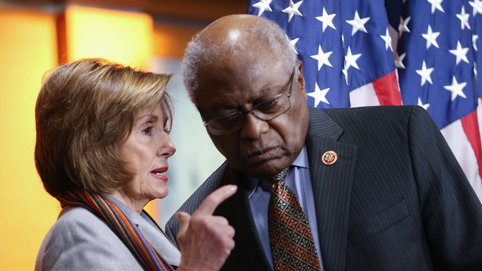 Nancy Pelosi with Jim Clyburn