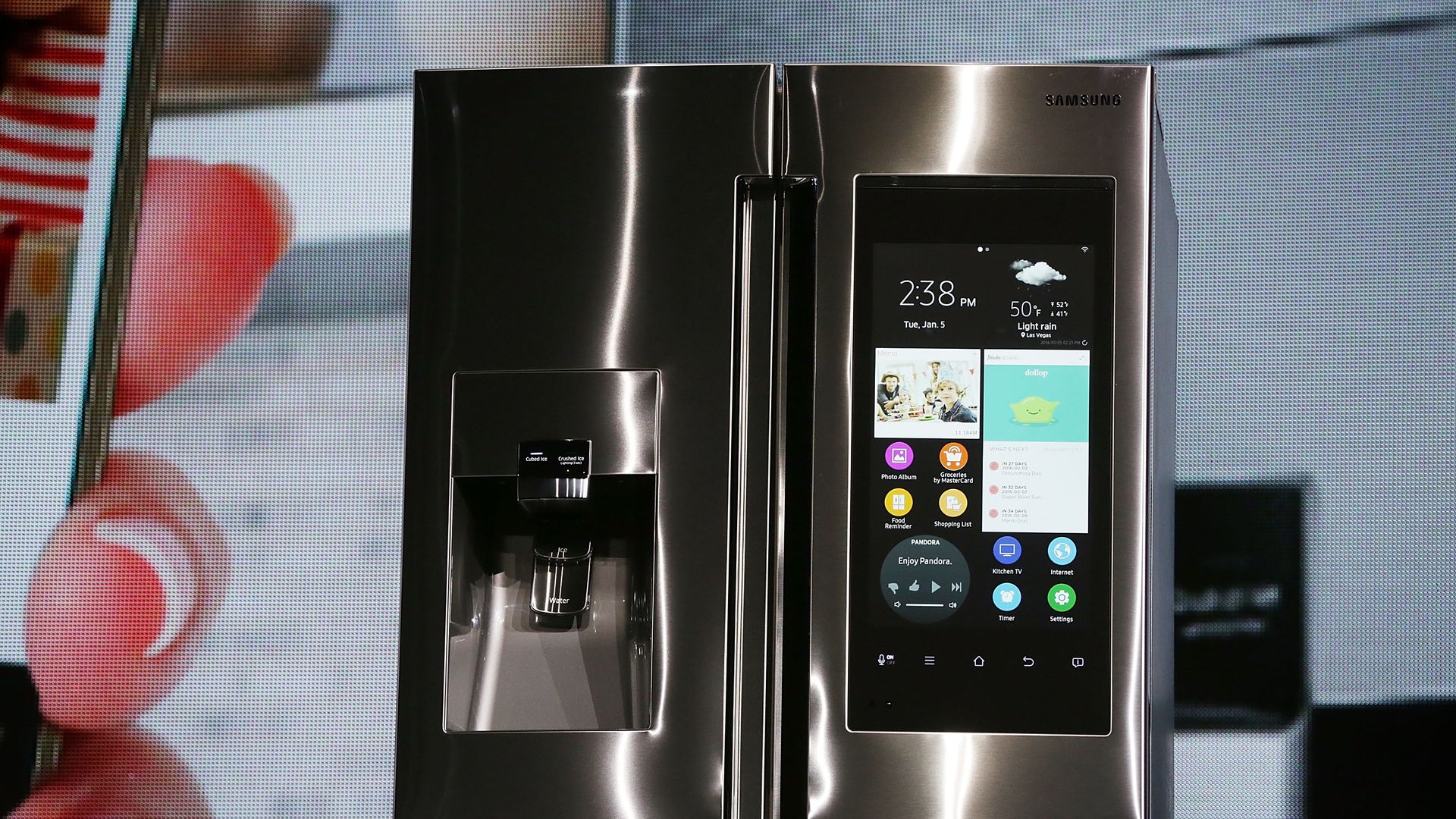 An internet connected refridgerator